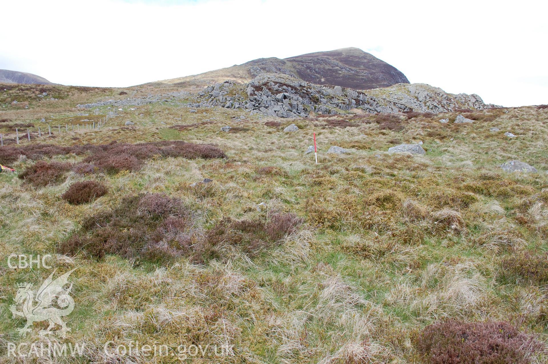 Hut Circle, Bwlch Cowlyd, from S. Scale 1m (Kenney, J, 22/05/2013)