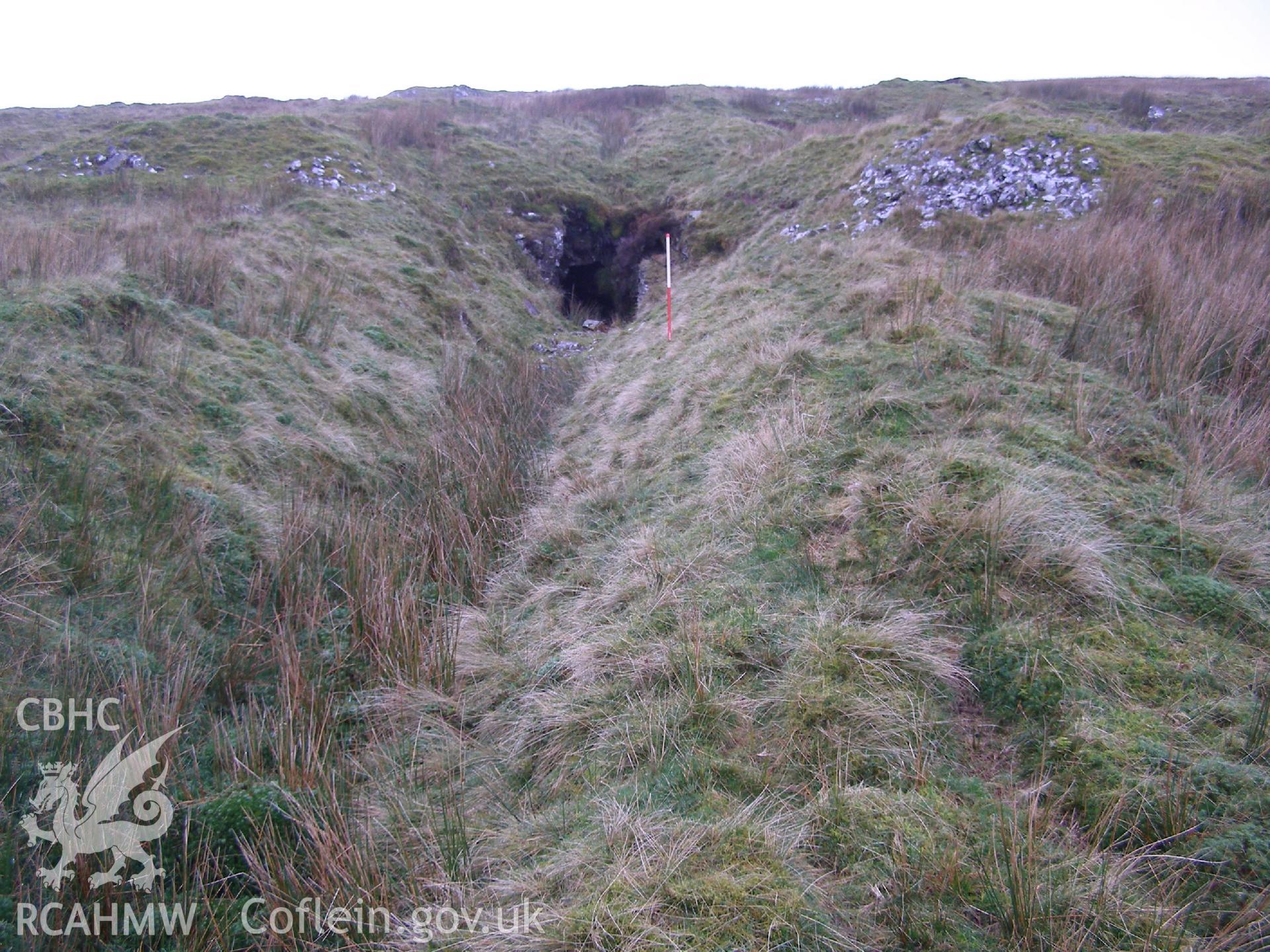 Digital Colour photograph of Mochowgryn manganese mine taken on 19/11/2008 by P.J. Schofield during the Arenig Fach Upland Survey undertaken by Oxford Archaeology North.