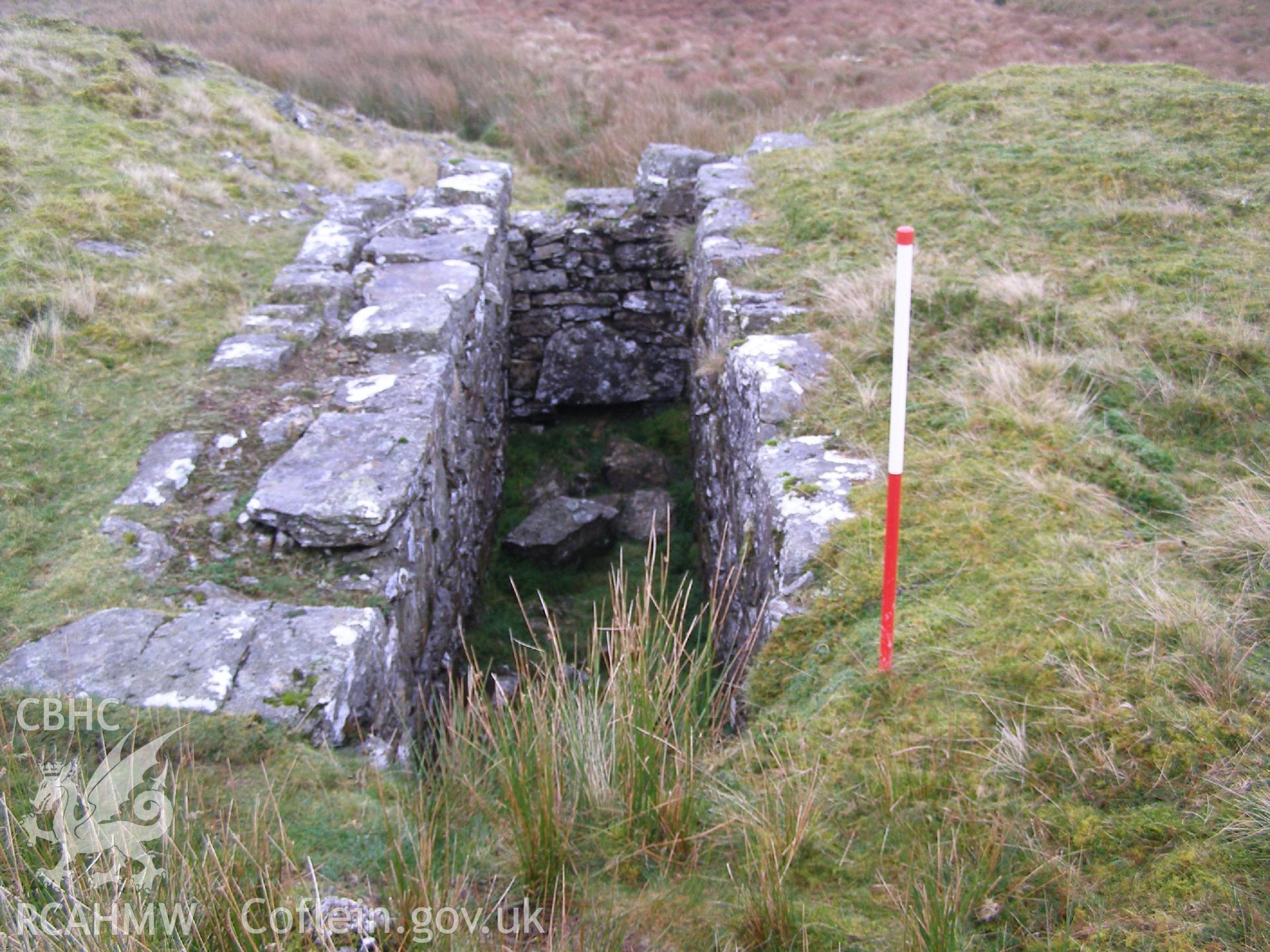 Digital Colour photograph of Mochowgryn wheelpit taken on 19/11/2008 by P.J. Schofield during the Arenig Fach Upland Survey undertaken by Oxford Archaeology North.