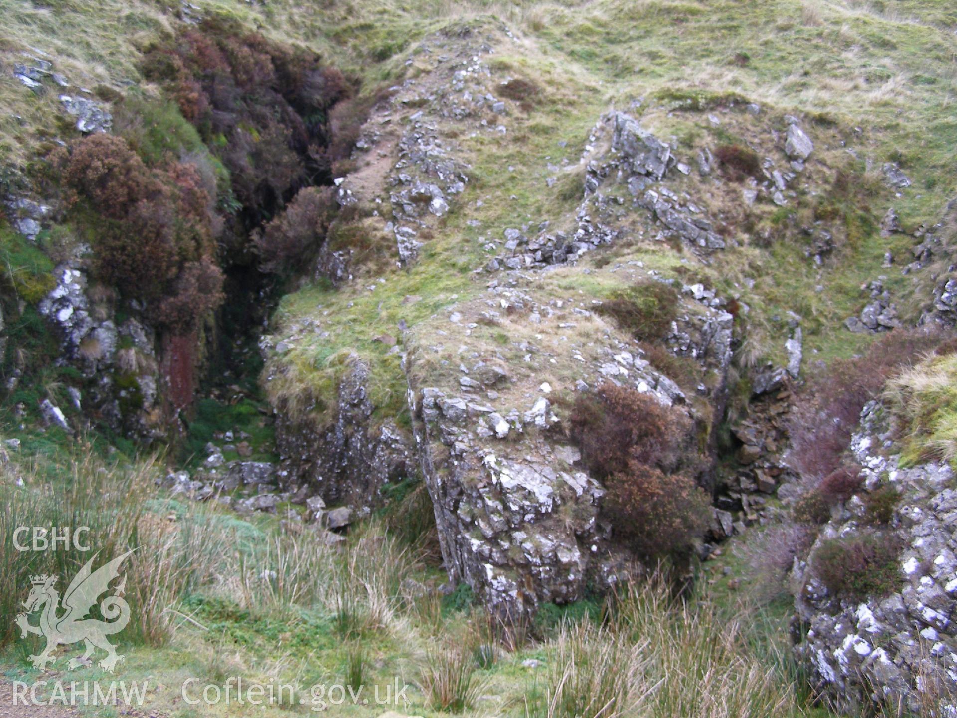 Digital Colour photograph of Mochowgryn manganese mine taken on 19/11/2008 by P.J. Schofield during the Arenig Fach Upland Survey undertaken by Oxford Archaeology North.