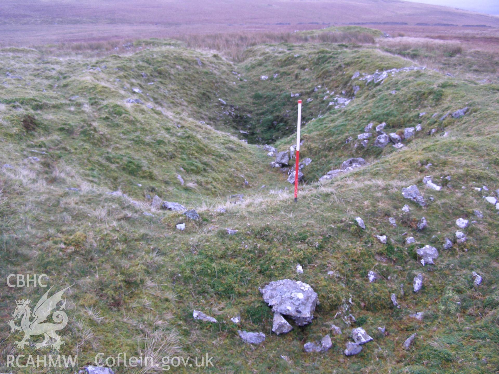 Digital Colour photograph of Mochowgryn manganese mine taken on 19/11/2008 by P.J. Schofield during the Arenig Fach Upland Survey undertaken by Oxford Archaeology North.