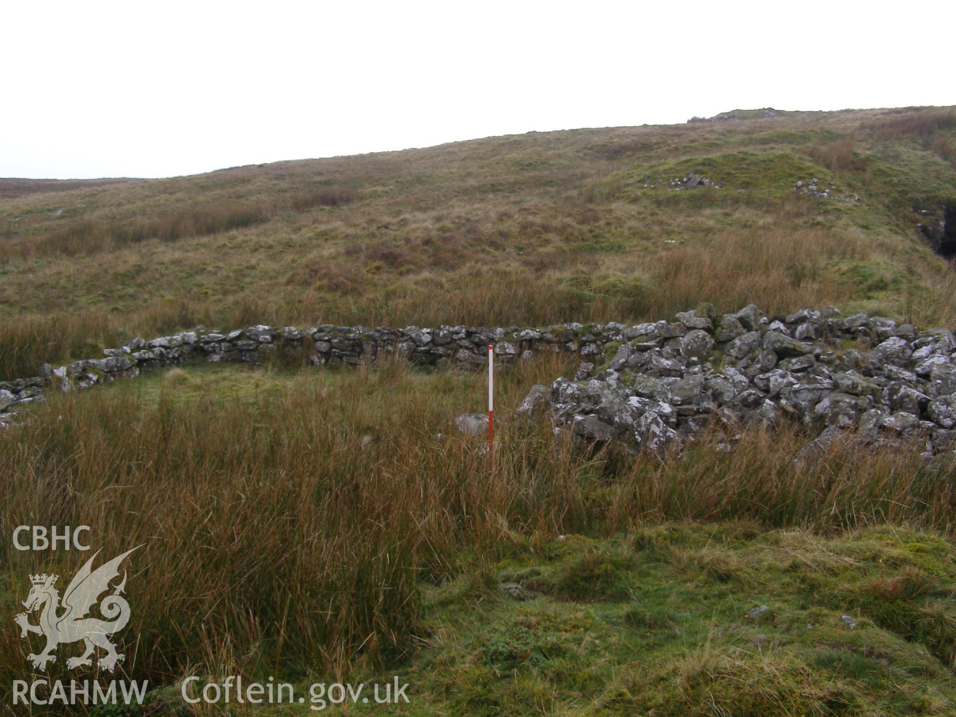 Digital Colour photograph of Mochowgryn mine building II taken on 19/11/2008 by P.J. Schofield during the Arenig Fach Upland Survey undertaken by Oxford Archaeology North.