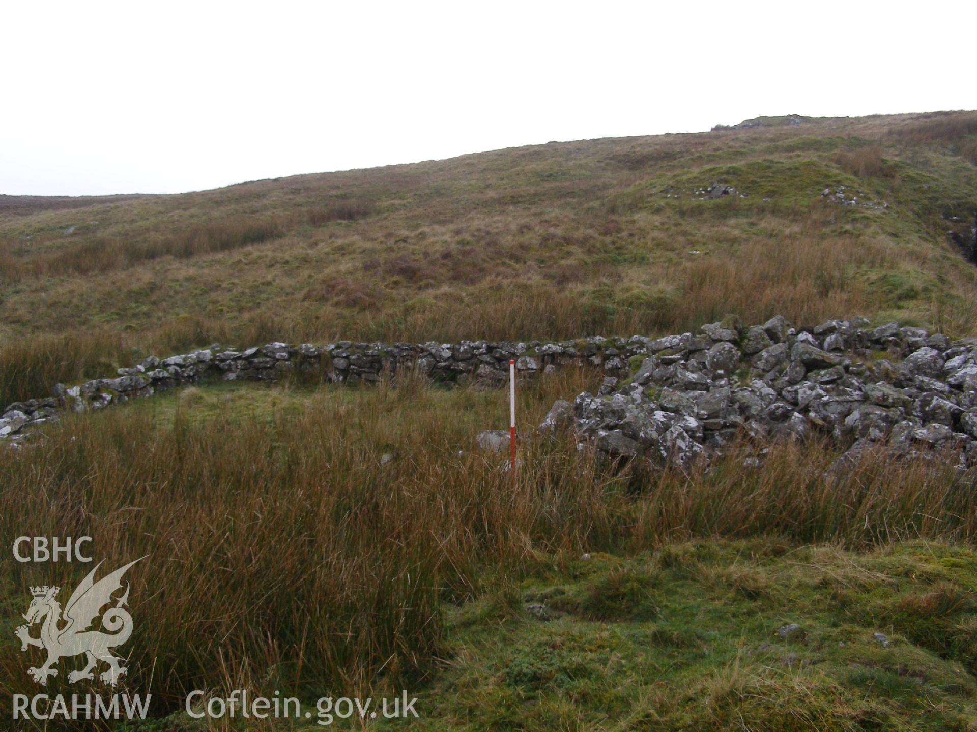 Digital Colour photograph of Mochowgryn mine building II taken on 19/11/2008 by P.J. Schofield during the Arenig Fach Upland Survey undertaken by Oxford Archaeology North.