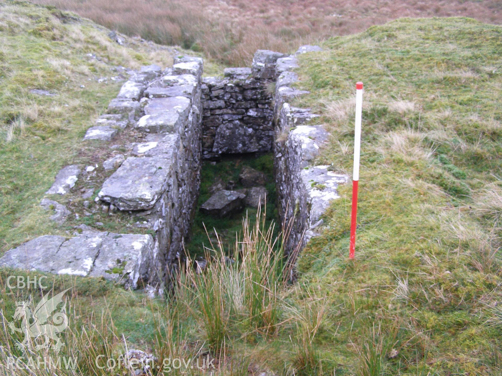 Digital Colour photograph of Mochowgryn wheelpit taken on 19/11/2008 by P.J. Schofield during the Arenig Fach Upland Survey undertaken by Oxford Archaeology North.