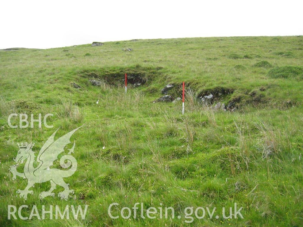 Digital colour photograph of Bryn Seward stone quarry IV taken on 28/06/2007 by K. Laws during the Llanegryn Upland Survey undertaken by Engineering Archaeological Services Ltd.