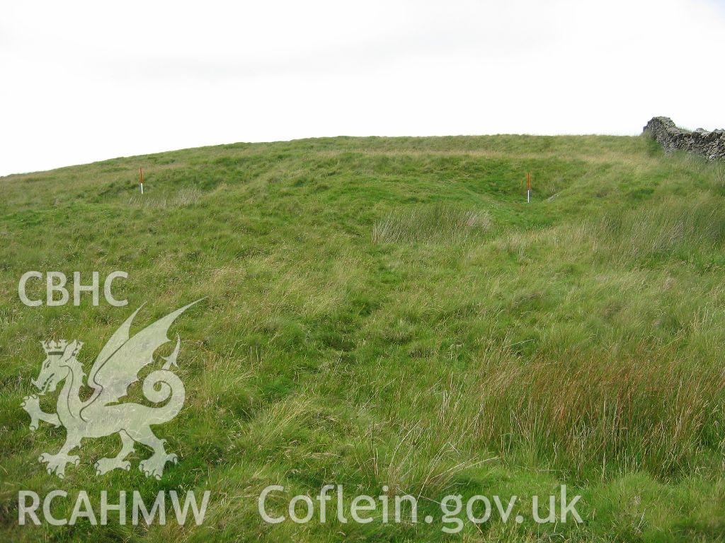 Digital colour photograph of Pen-y-Crug stone quarry IV taken on 10/07/2007 by K. Laws during the Llanegryn Upland Survey undertaken by Engineering Archaeological Services Ltd.