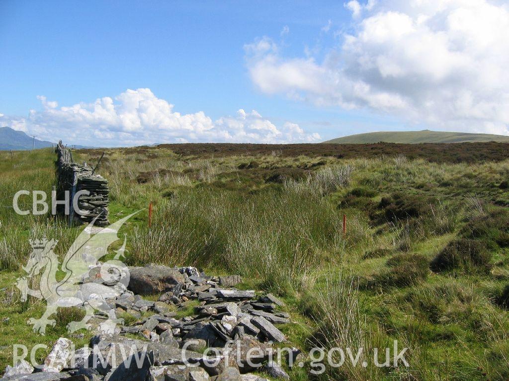 Digital colour photograph of Pen-y-Crug stone quarry VII taken on 19/07/2007 by K. Laws during the Llanegryn Upland Survey undertaken by Engineering Archaeological Services Ltd.