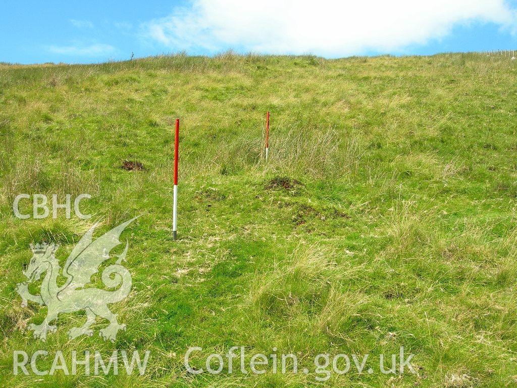 Digital colour photograph of Cwm-Llwyd stone quarry taken on 30/07/2007 by I.P. Brooks during the Llanegryn Upland Survey undertaken by Engineering Archaeological Services Ltd.