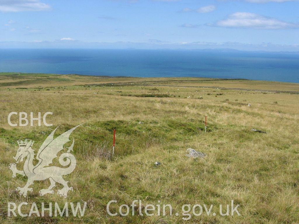 Digital colour photograph of Allt-Lwyd stone quarry XVI taken on 21/08/2007 by K. Laws during the Llanegryn Upland Survey undertaken by Engineering Archaeological Services Ltd.
