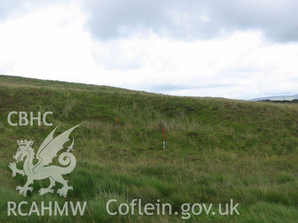 Digital colour photograph of Pen-y-Crug stone quarry III taken on 10/07/2007 by K. Laws during the Llanegryn Upland Survey undertaken by Engineering Archaeological Services Ltd.