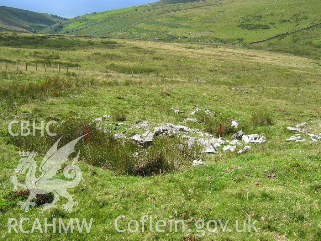 Digital colour photograph of Twllydarren stone quarry I taken on 24/07/2007 by K. Laws during the Llanegryn Upland Survey undertaken by Engineering Archaeological Services Ltd.