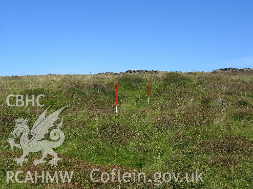 Digital colour photograph of Pen-y-Crug stone quarry X taken on 19/07/2007 by K. Laws during the Llanegryn Upland Survey undertaken by Engineering Archaeological Services Ltd.