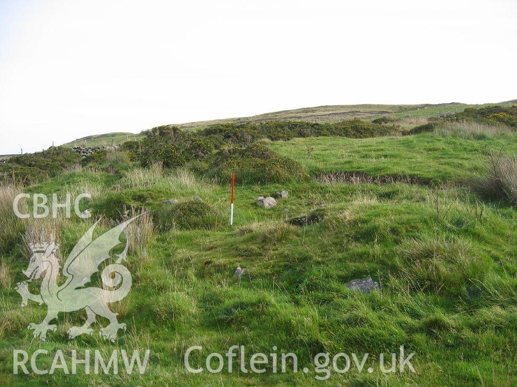 Digital colour photograph of Waun Oer stone quarry V taken on 18/10/2007 by K. Laws during the Llanegryn Upland Survey undertaken by Engineering Archaeological Services Ltd.