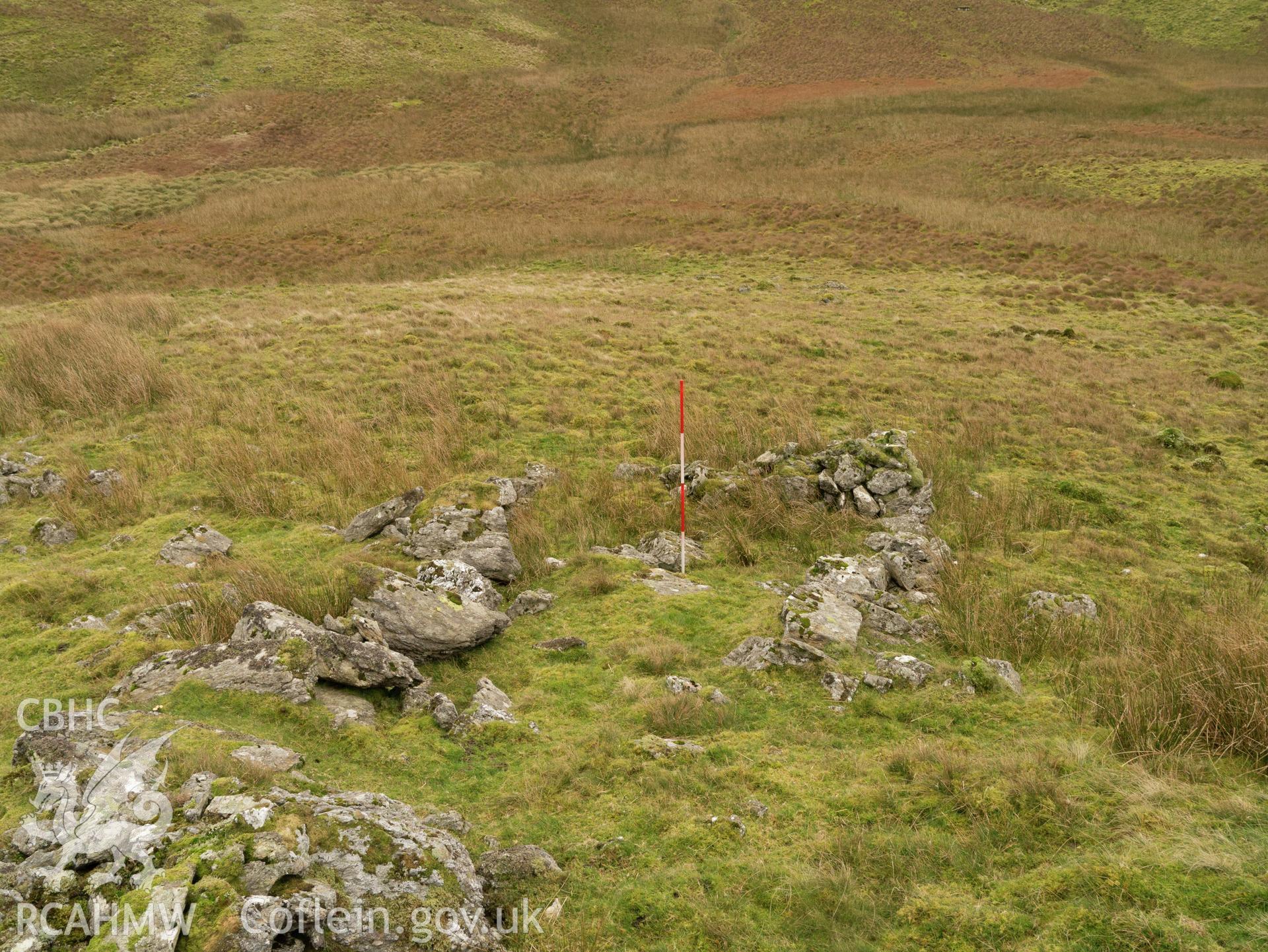 view looking E of sub-rectangular enclosure.