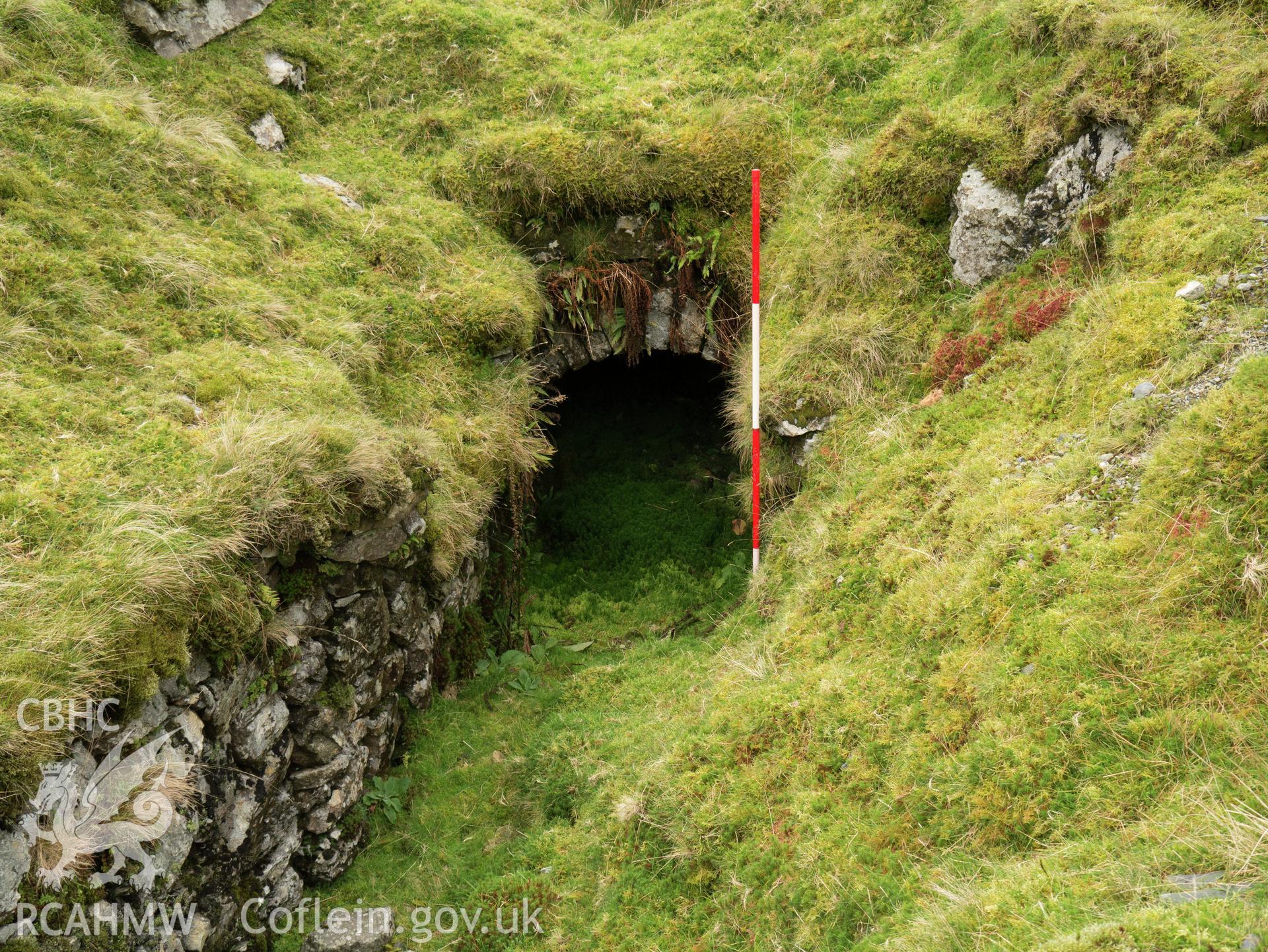 view looking SE showing arched entrance.
