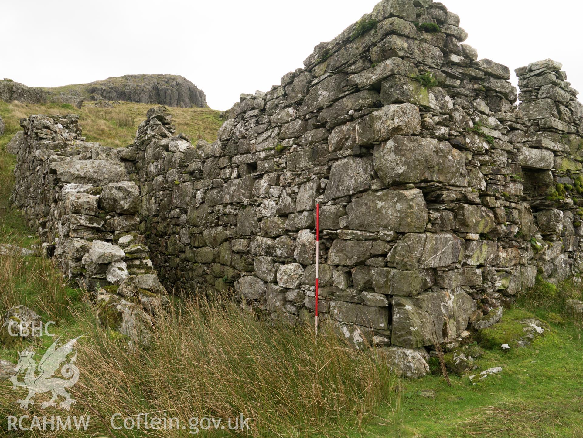 view looking E showing waterwheel pit.