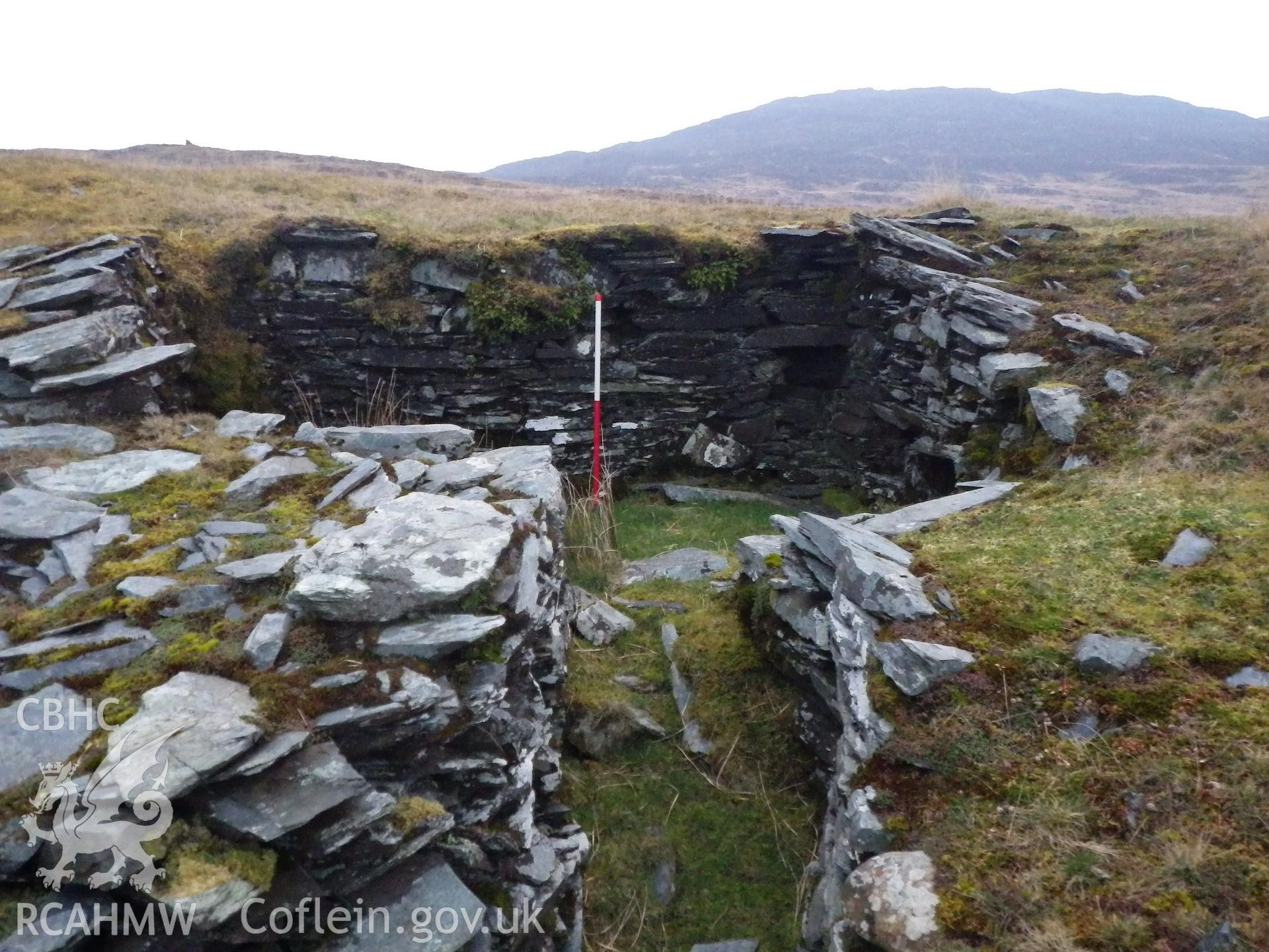 Quarryman's shelter, looking west