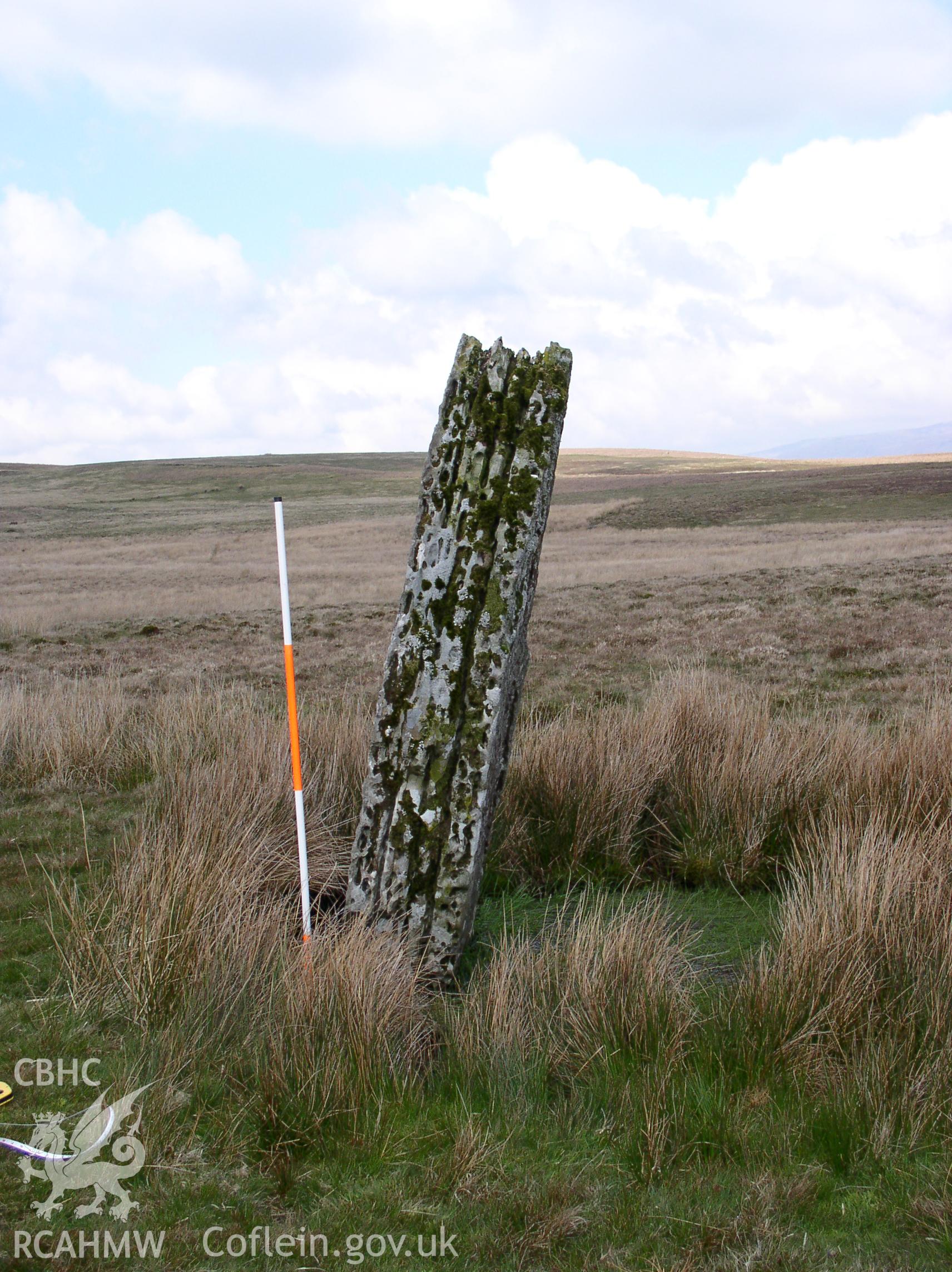 Photograph of Carreg Waun Llech taken on 19/04/2005 by J.B. Winterburn during an Upland Survey undertaken by John Winterburn Archaeological Services.