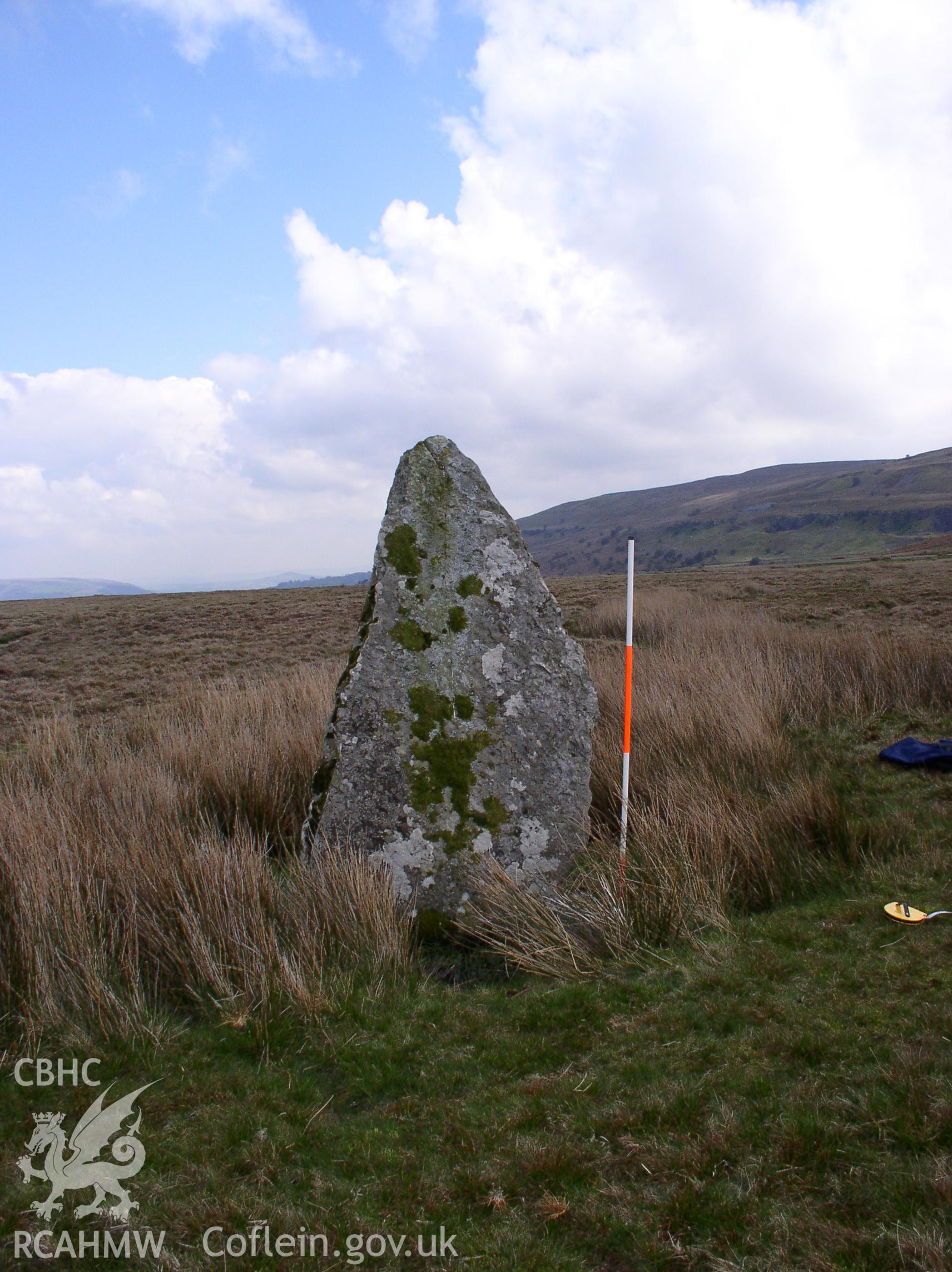Photograph of Carreg Waun Llech taken on 19/04/2005 by J.B. Winterburn during an Upland Survey undertaken by John Winterburn Archaeological Services.