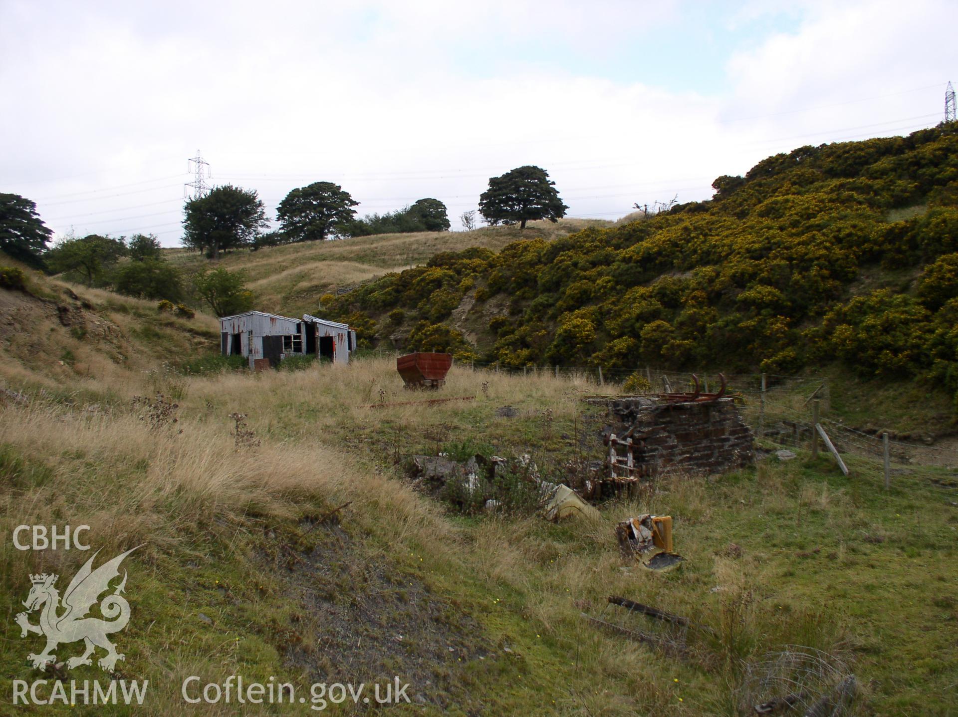 Photograph of Cwn Nant Melyn Coal Mine taken on 13/09/2005 by J.B. Winterburn during an Upland Survey undertaken by John Winterburn Archaeological Services.