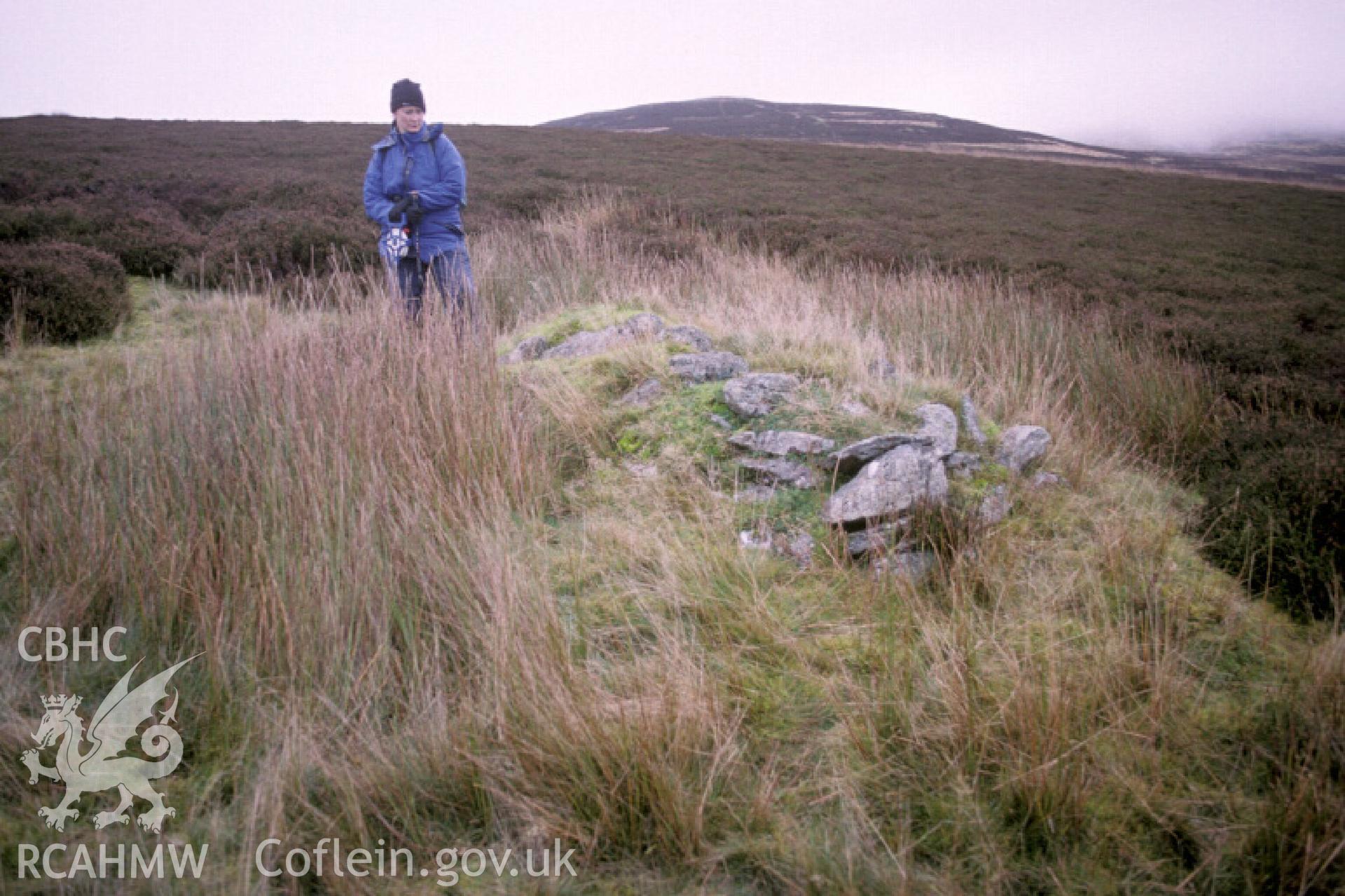 Photograph of Gwern Wyndol Shooting Butt VII from the south-west. Taken by R. Hankinson on 16/11/2004 during an upland survey undertaken by the Clwyd-Powys Archaeological Trust.