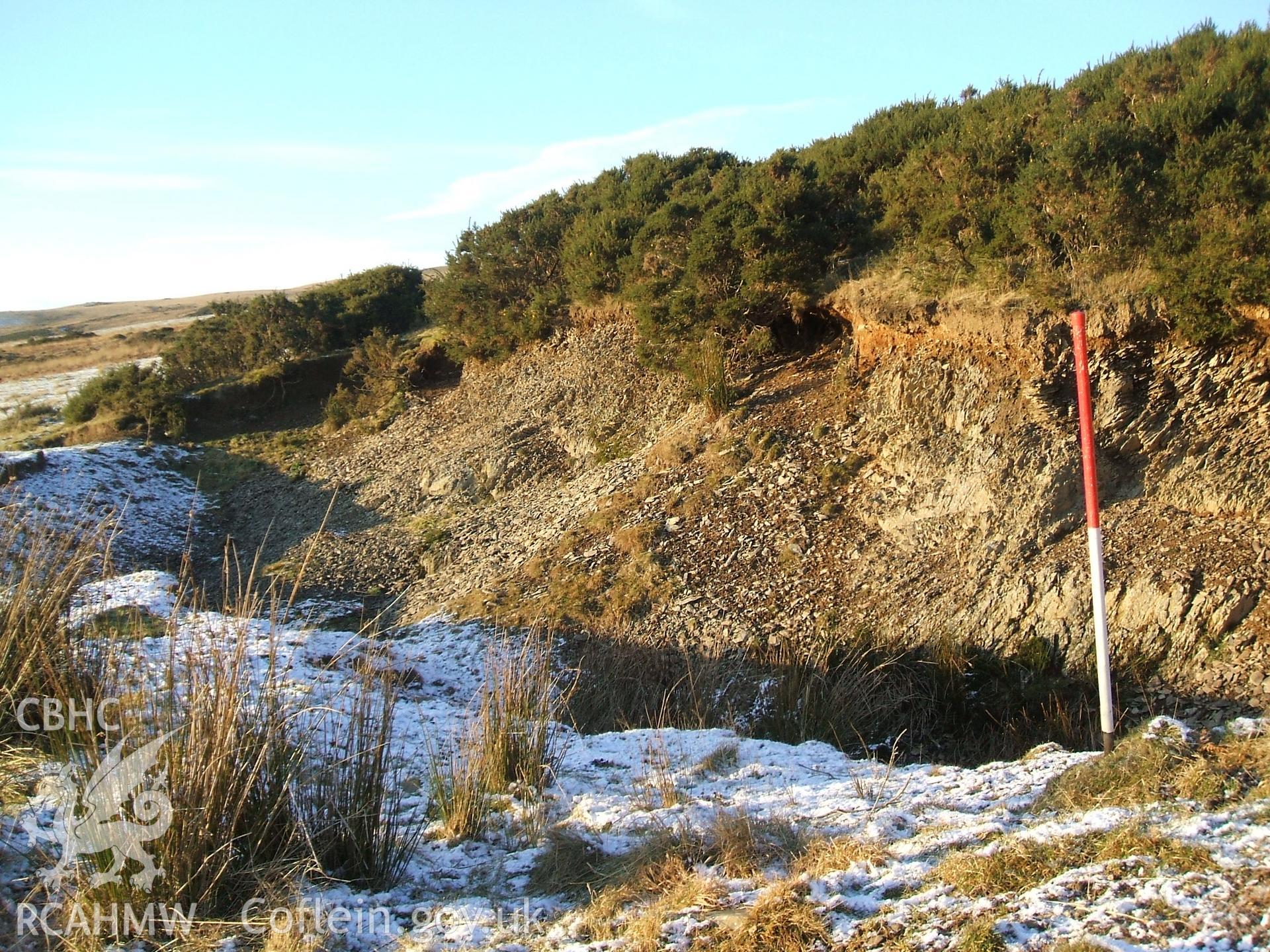 View along the face of the quarry.