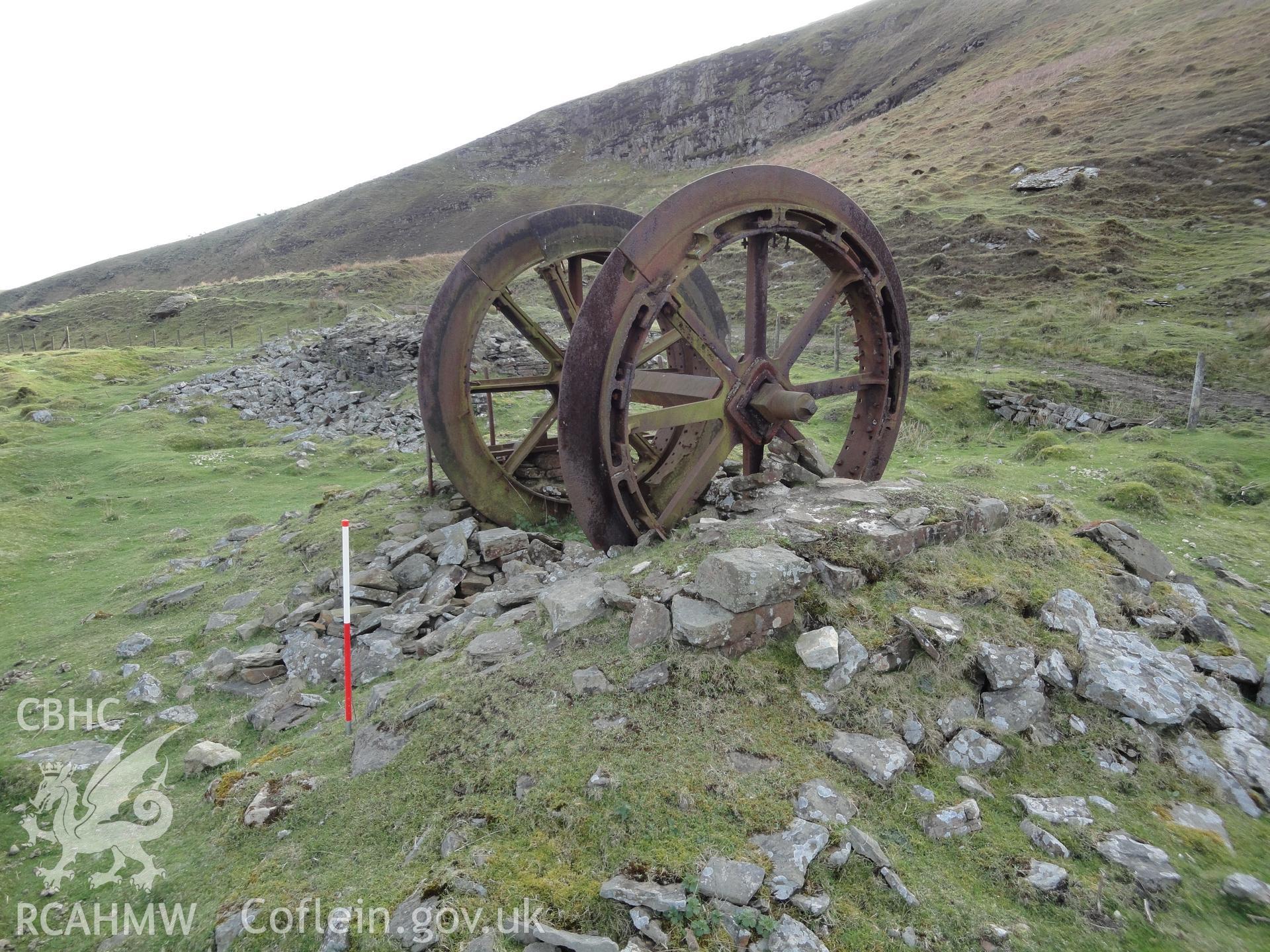 Wheel-winding drum, looking southwest