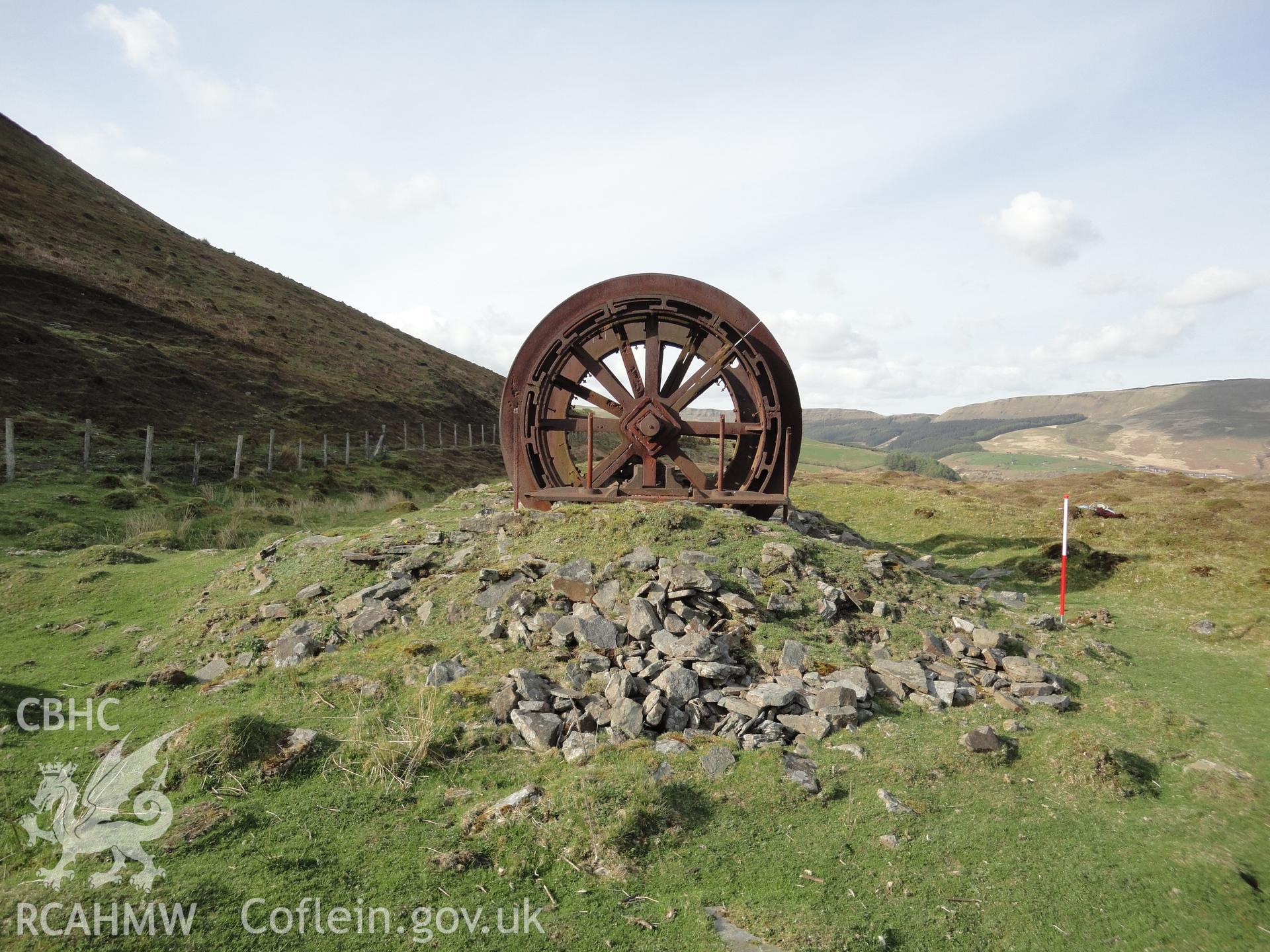 Wheel-winding drum, looking north