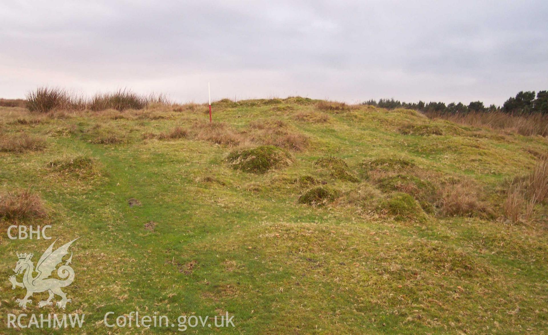 Photograph of Nant Merddyn Cairn taken from the west on 30/11/2004 by P. Kok during an Upland Survey undertaken by Oxford Archaeology North.