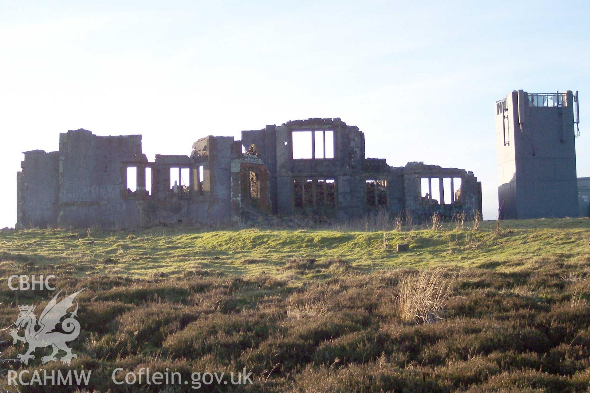 Photograph of Gwylfa Hiraethog Shooting Box taken from the west on 07/12/2004 by P. Kok during an Upland Survey undertaken by Oxford Archaeology North.