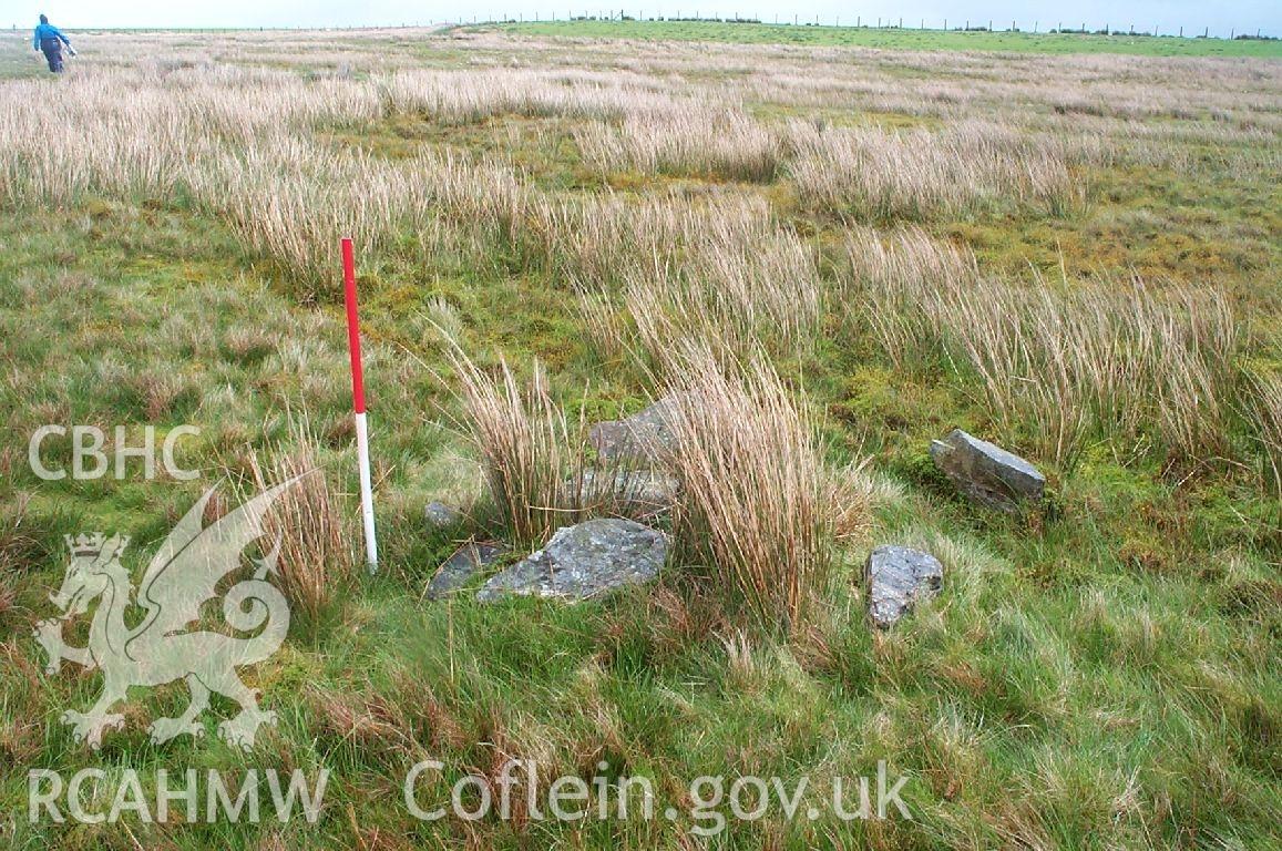 Digital photograph of Nant Cerrig-nadd Cairns taken on 27/05/2002 by Oxford Archaeology North during the Mynydd Hiraethog Upland Survey