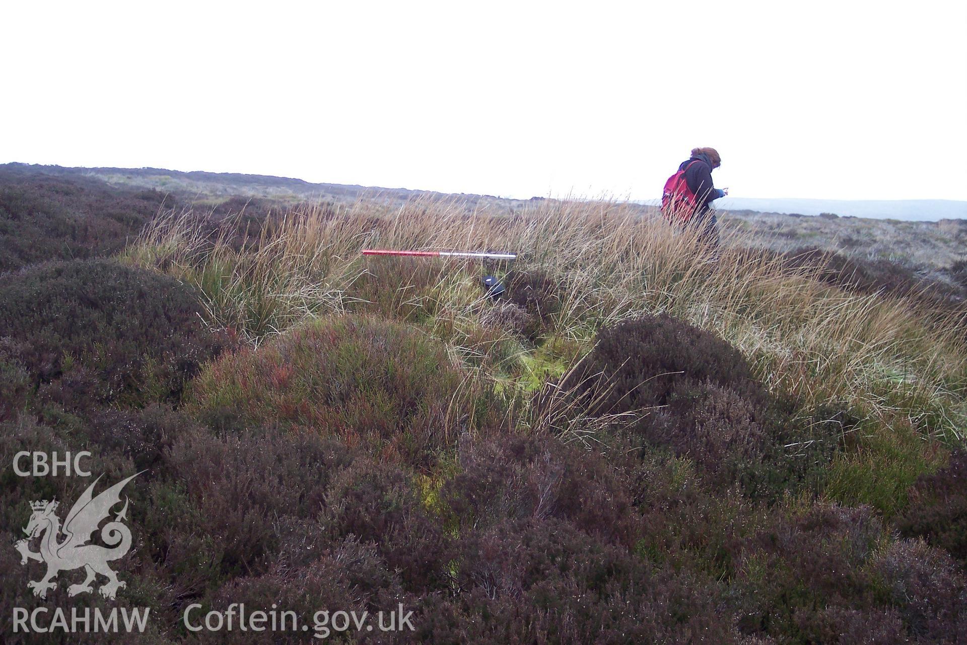 Photograph of Liberty Hall Shooting Butt VIII taken from the south-west on 29/03/2005 by K. Blythe during an Upland Survey undertaken by Oxford Archaeology North.