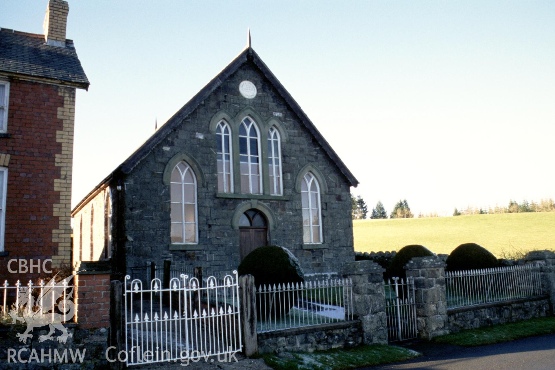 Exterior, front gable entry, ih side and house (part)