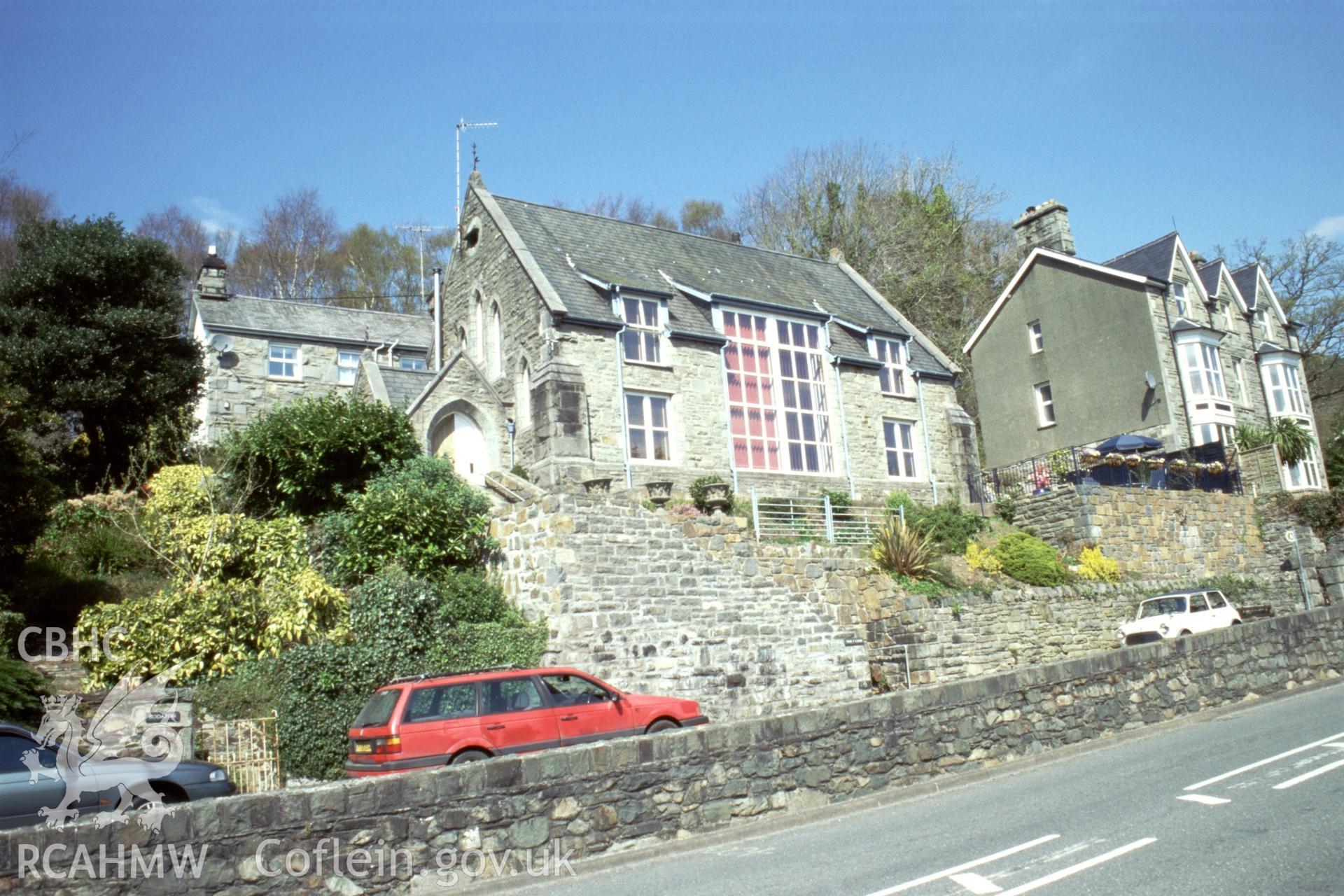 Exterior, SW, gable entry & SE. long wall