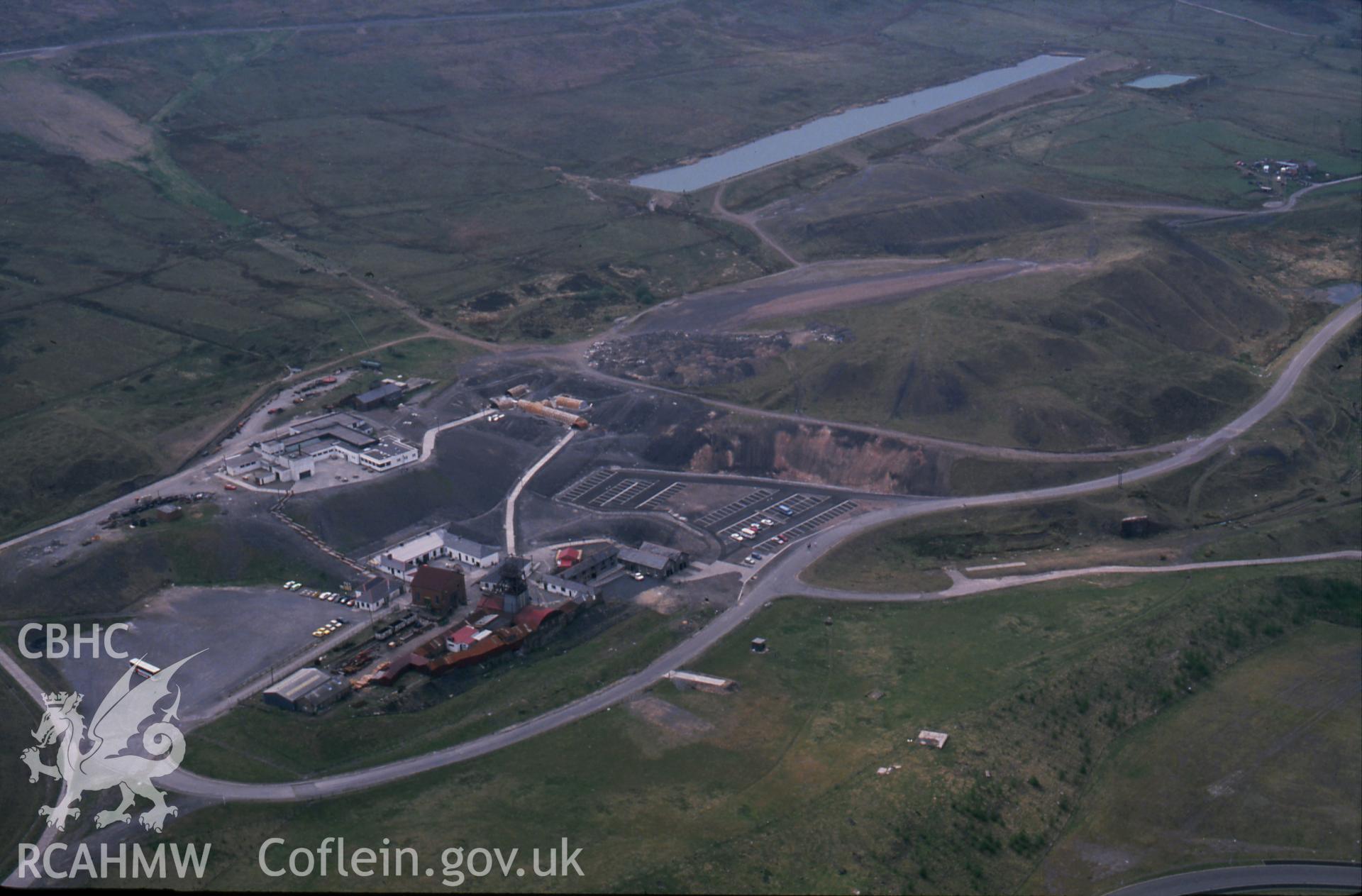 Slide of RCAHMW colour oblique aerial photograph of Big Pit Coal Mine, Blaenavon, taken by C.R. Musson, 11/5/1990.