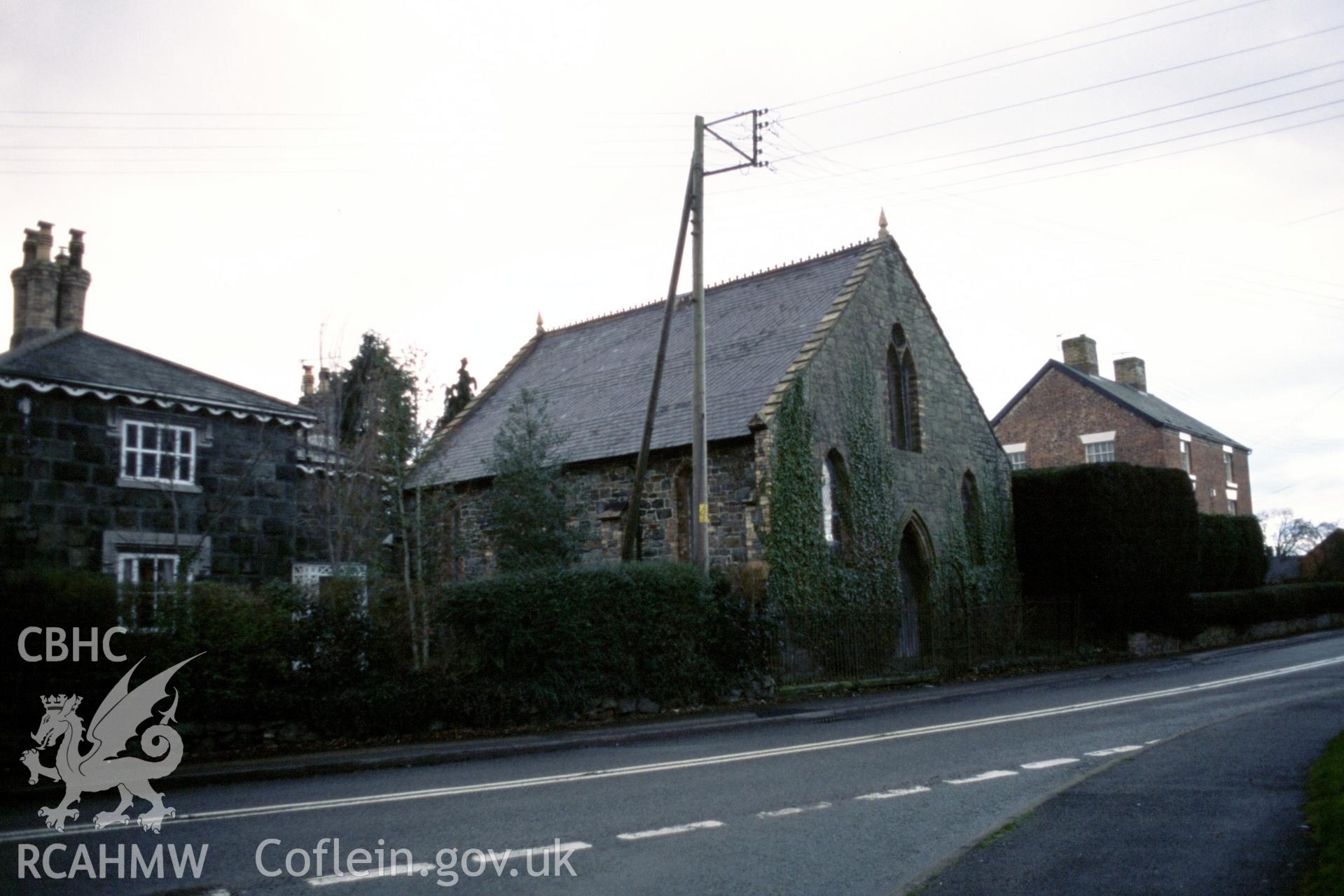 Exterior, front gable & L side elevation (v.dark)