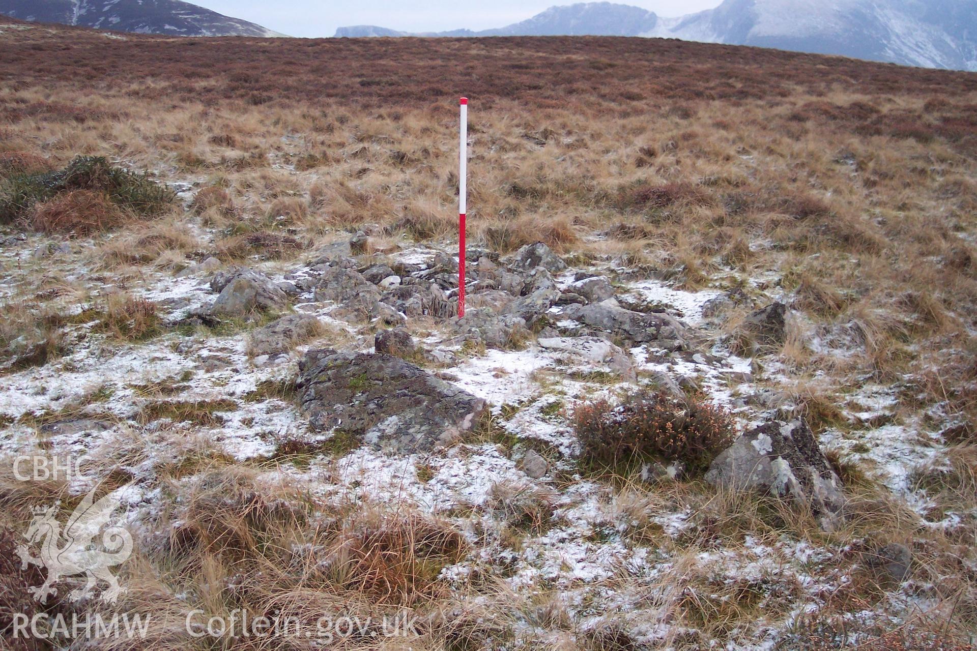 Photograph of Cairnfield south of Bryn Castell taken on 05/01/2006 by P.J. Schofield during an Upland Survey undertaken by Oxford Archaeology North.