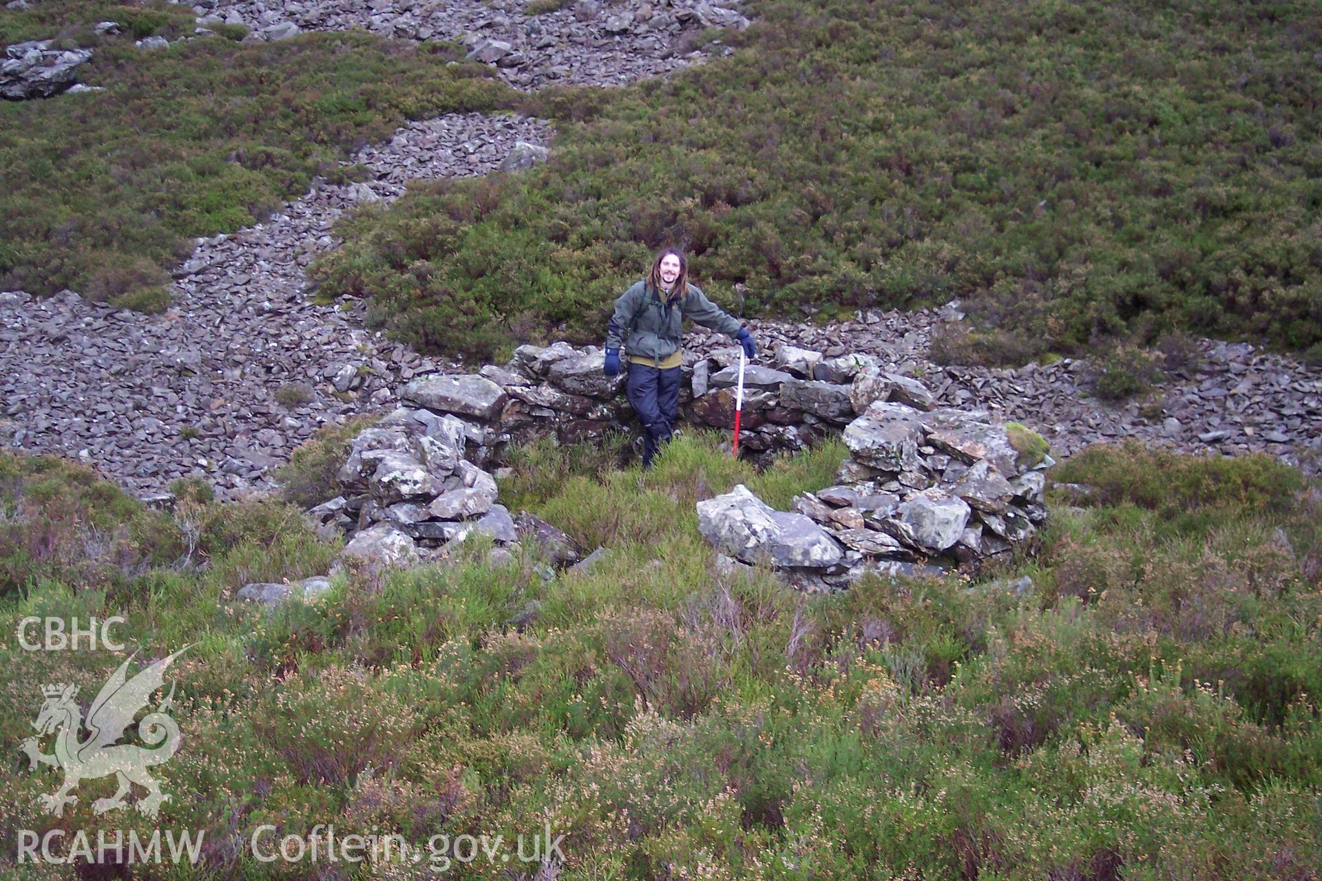 Photograph of Cwm Du Sheep Fold II taken on 22/12/2005 by P.J. Schofield during an Upland Survey undertaken by Oxford Archaeology North.
