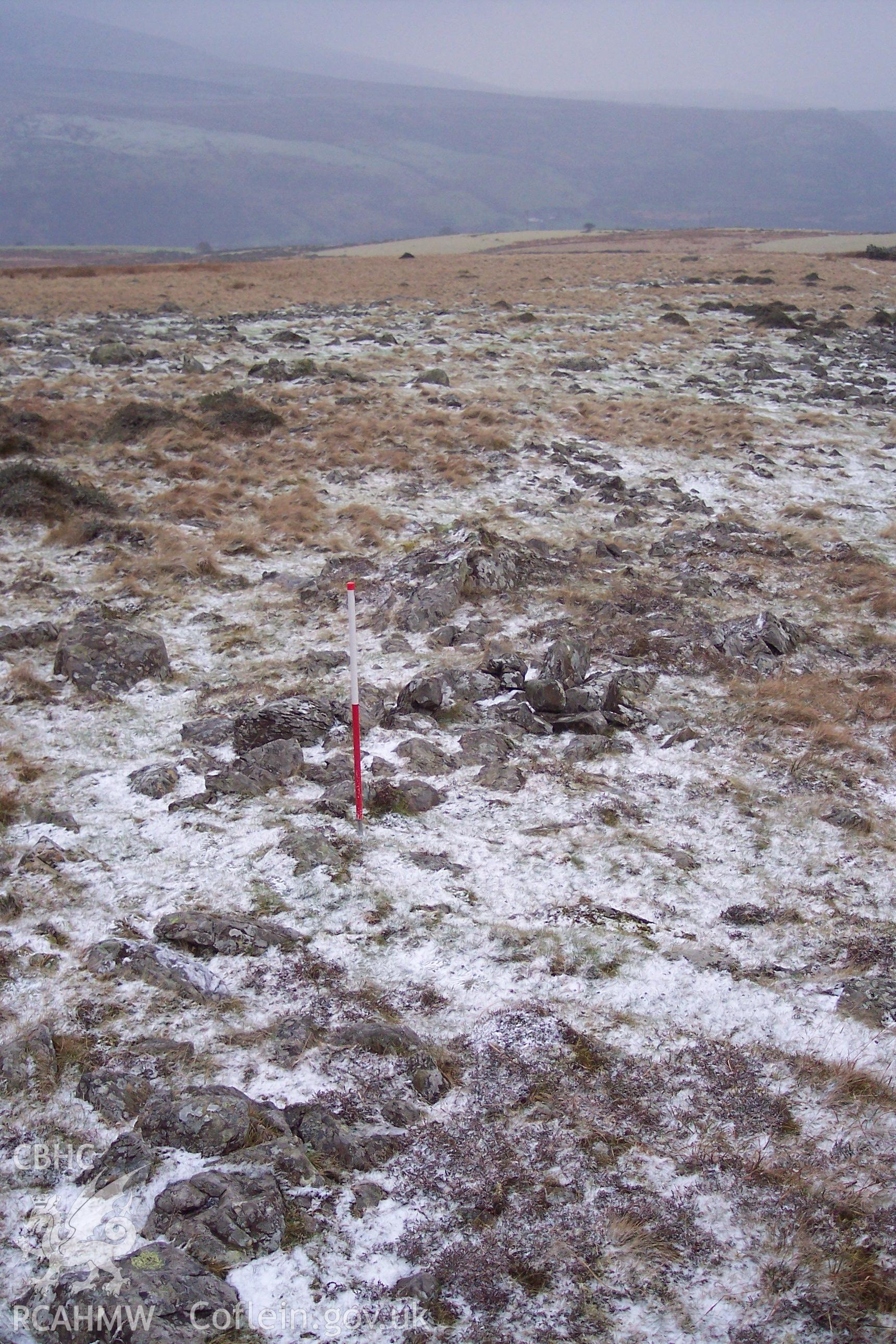 Photograph of Field System east of Castell Caeronwy taken on 05/01/2006 by P.J. Schofield during an Upland Survey undertaken by Oxford Archaeology North.