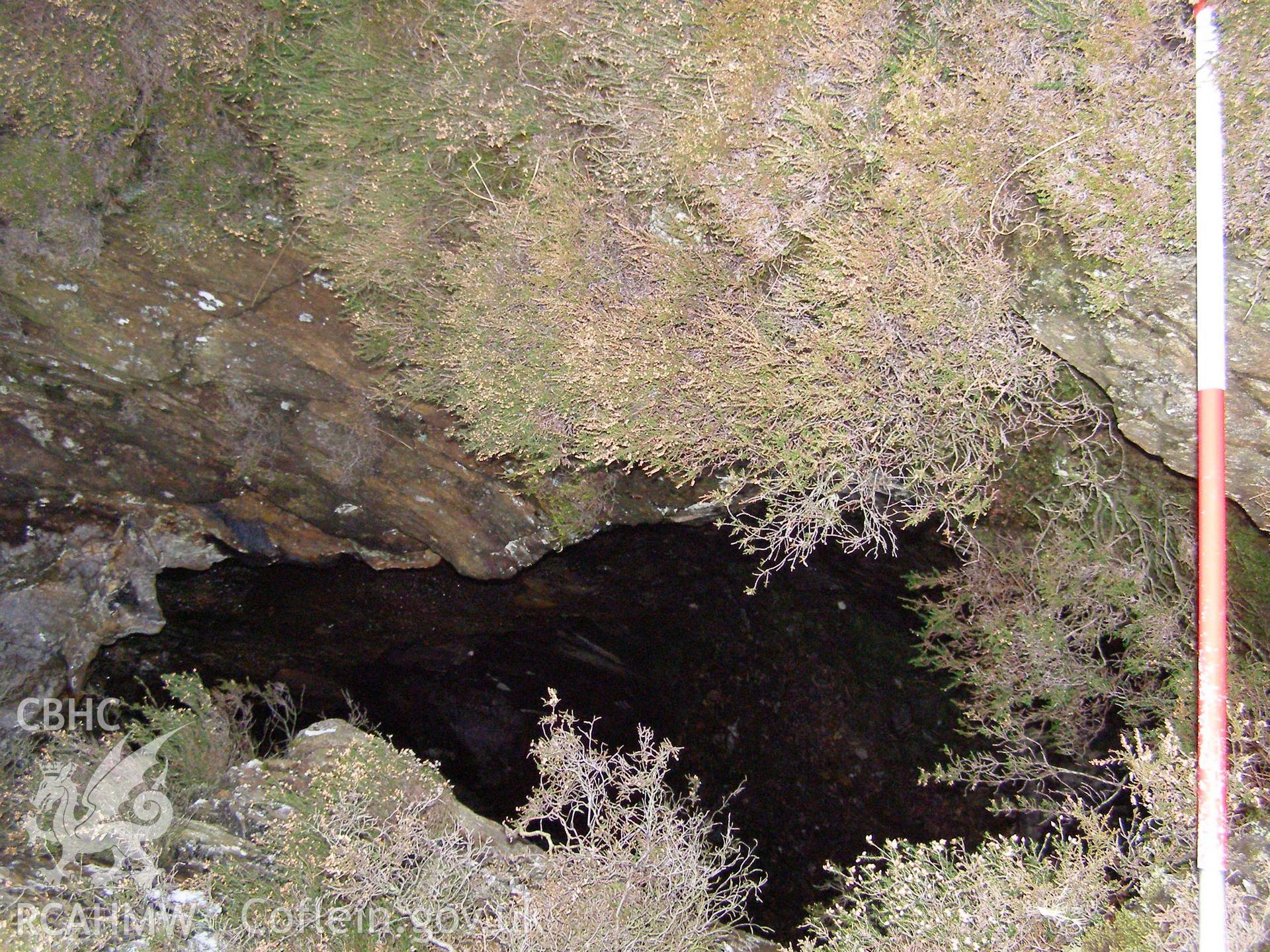Photograph of Clogwyn Y Barcut Trial Mine I taken on 13/01/2006 by P.J. Schofield during an Upland Survey undertaken by Oxford Archaeology North.
