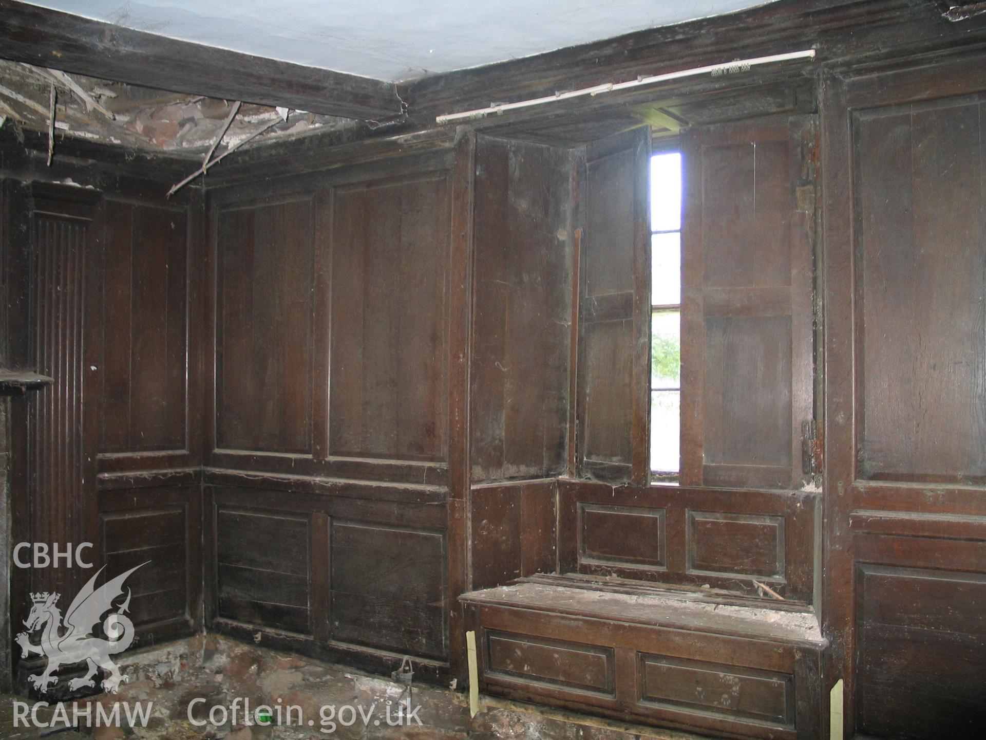 Nantclwyd House before conservation. G.10 west wall.