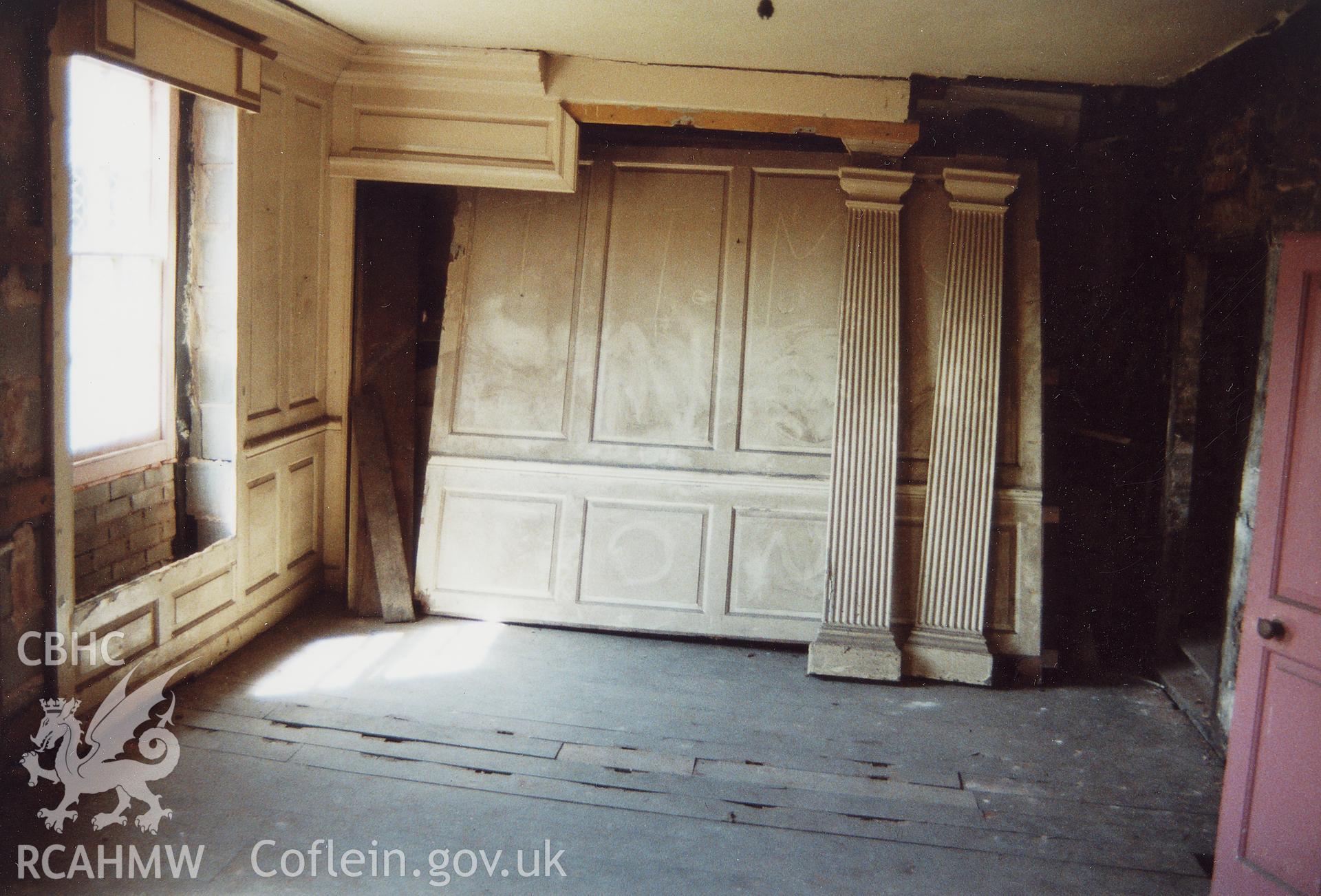 Colour digital photograph of a Georgian bedroom, North end.