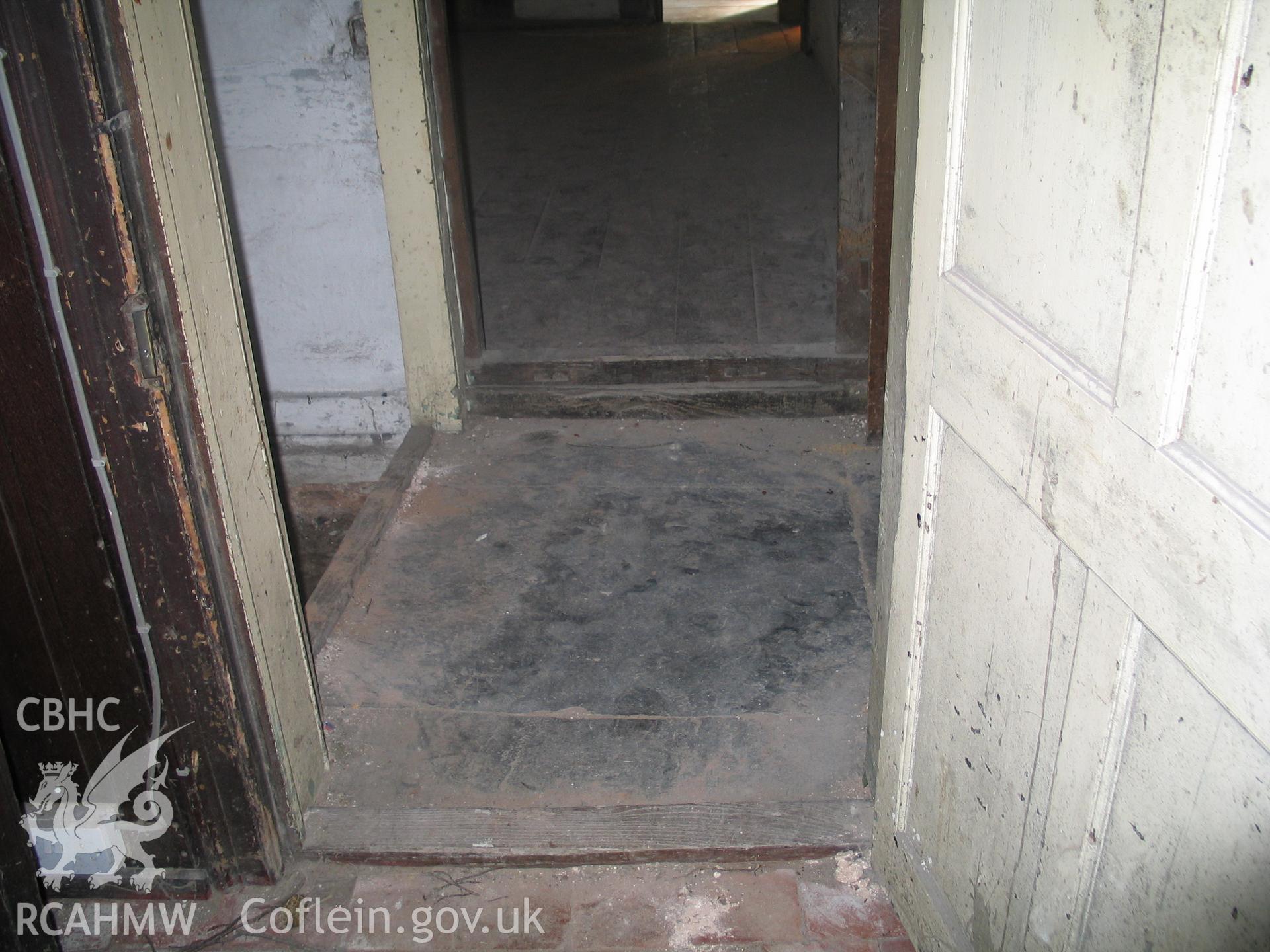 Nantclwyd House before conservation, G.5b lobby to G.6.