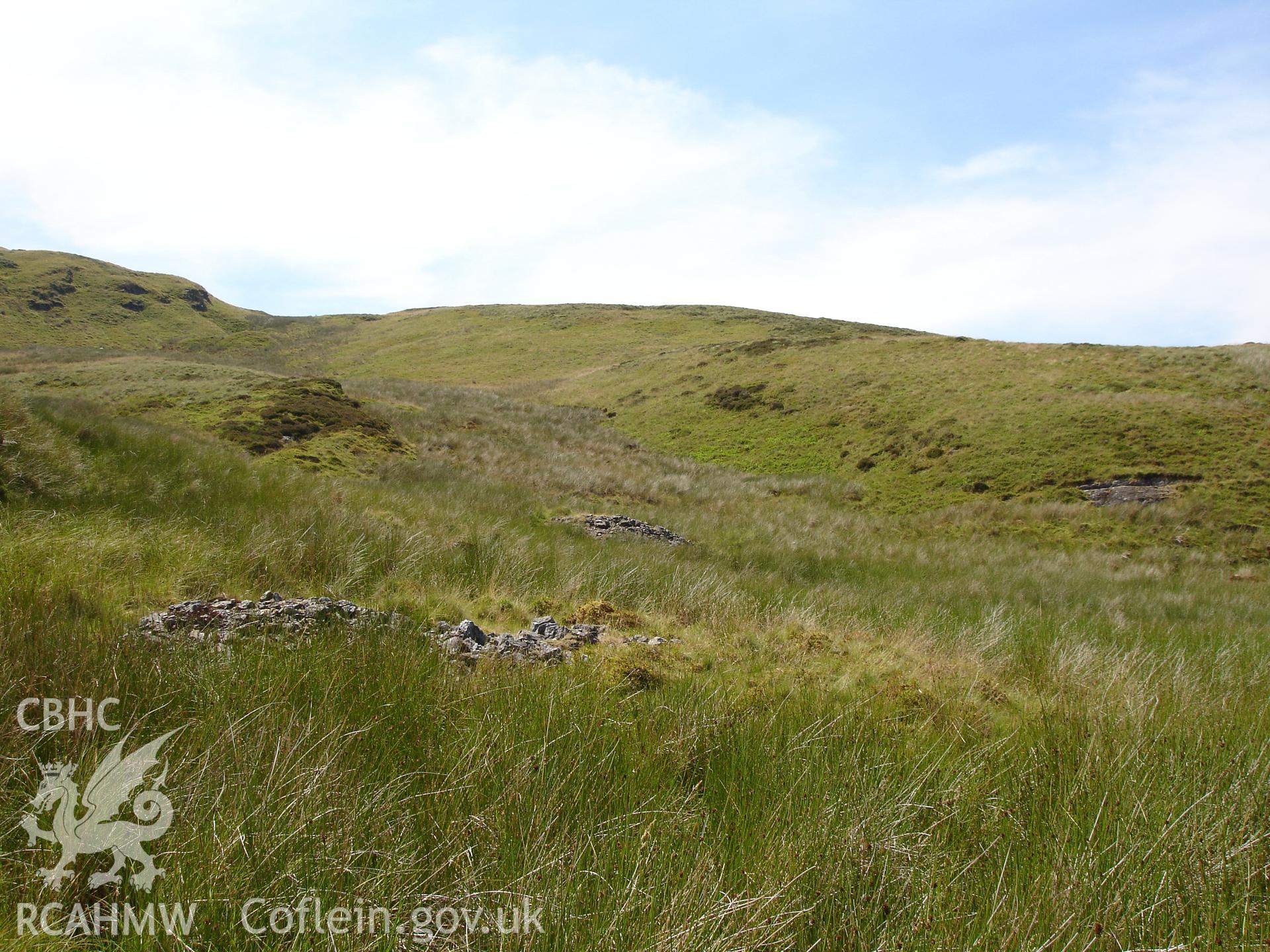 Digital colour photograph of Bugeilyn spoil tip I taken on 19/07/2006 by R.P. Sambrook during the Plynlimon Glaslyn South Upland survey undertaken by Trysor.