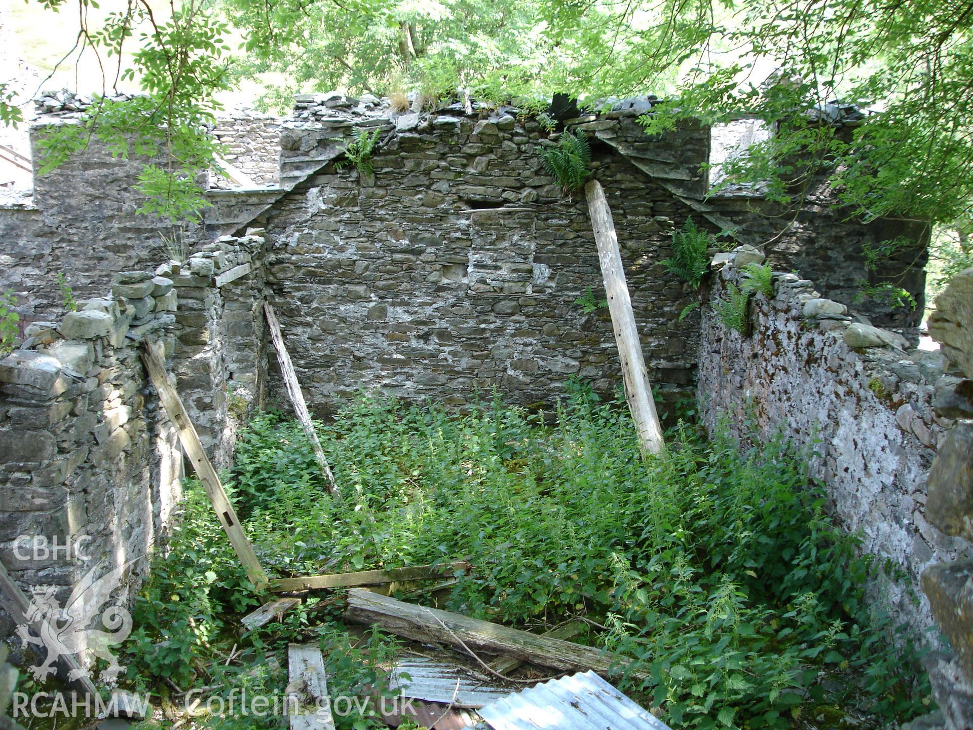 Digital colour photograph of a farm building at Bugeilyn taken on 19/07/2006 by R.P. Sambrook during the Plynlimon Glaslyn South Upland survey undertaken by Trysor.