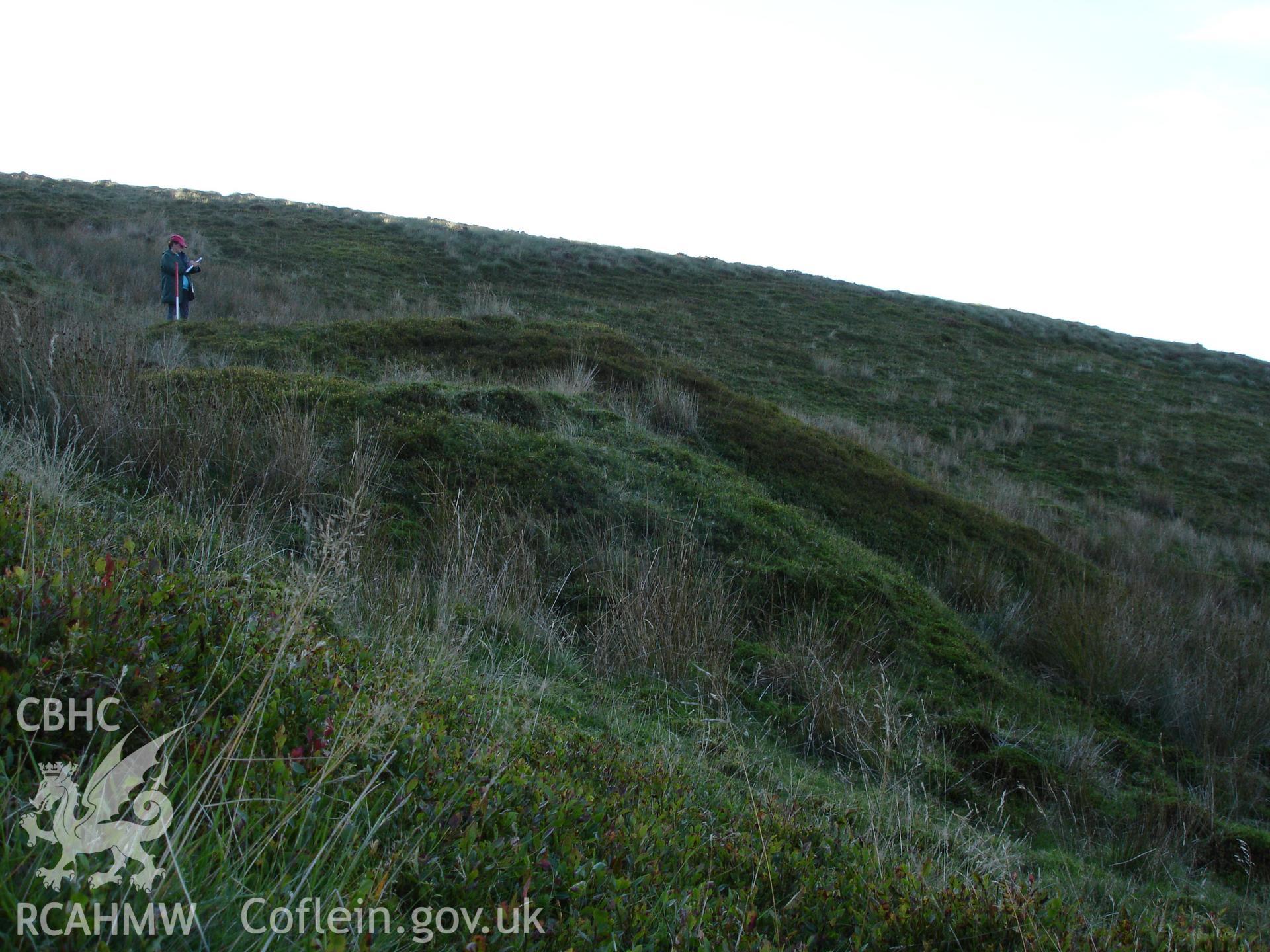 Digital colour photograph of Bugeilyn spoil tip II taken on 08/09/2006 by R.P. Sambrook during the Plynlimon Glaslyn South Upland survey undertaken by Trysor.