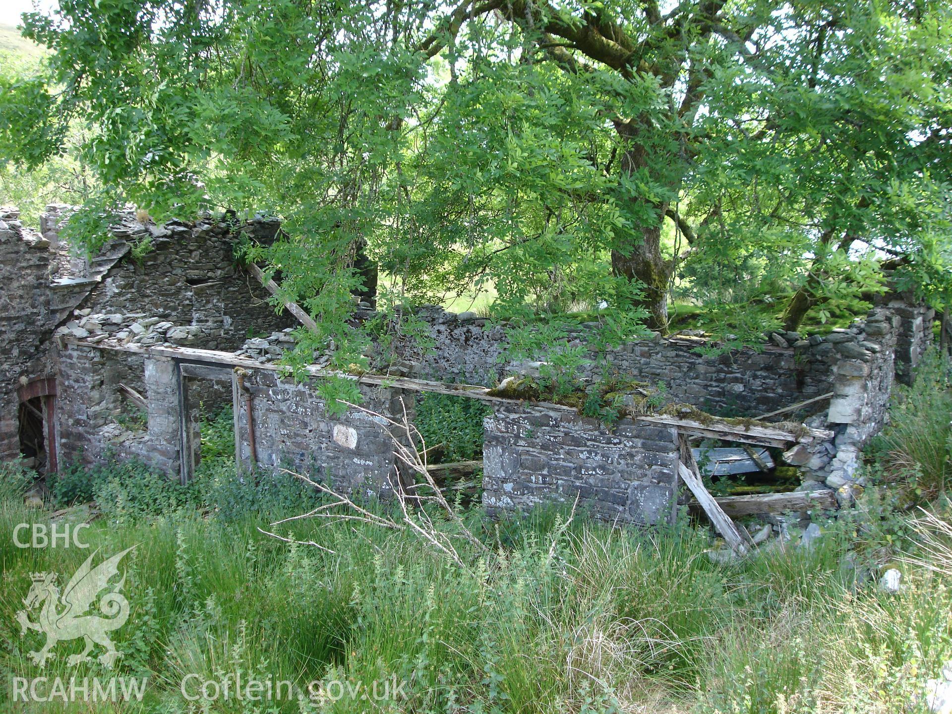 Digital colour photograph of a farm building at Bugeilyn taken on 19/07/2006 by R.P. Sambrook during the Plynlimon Glaslyn South Upland survey undertaken by Trysor.