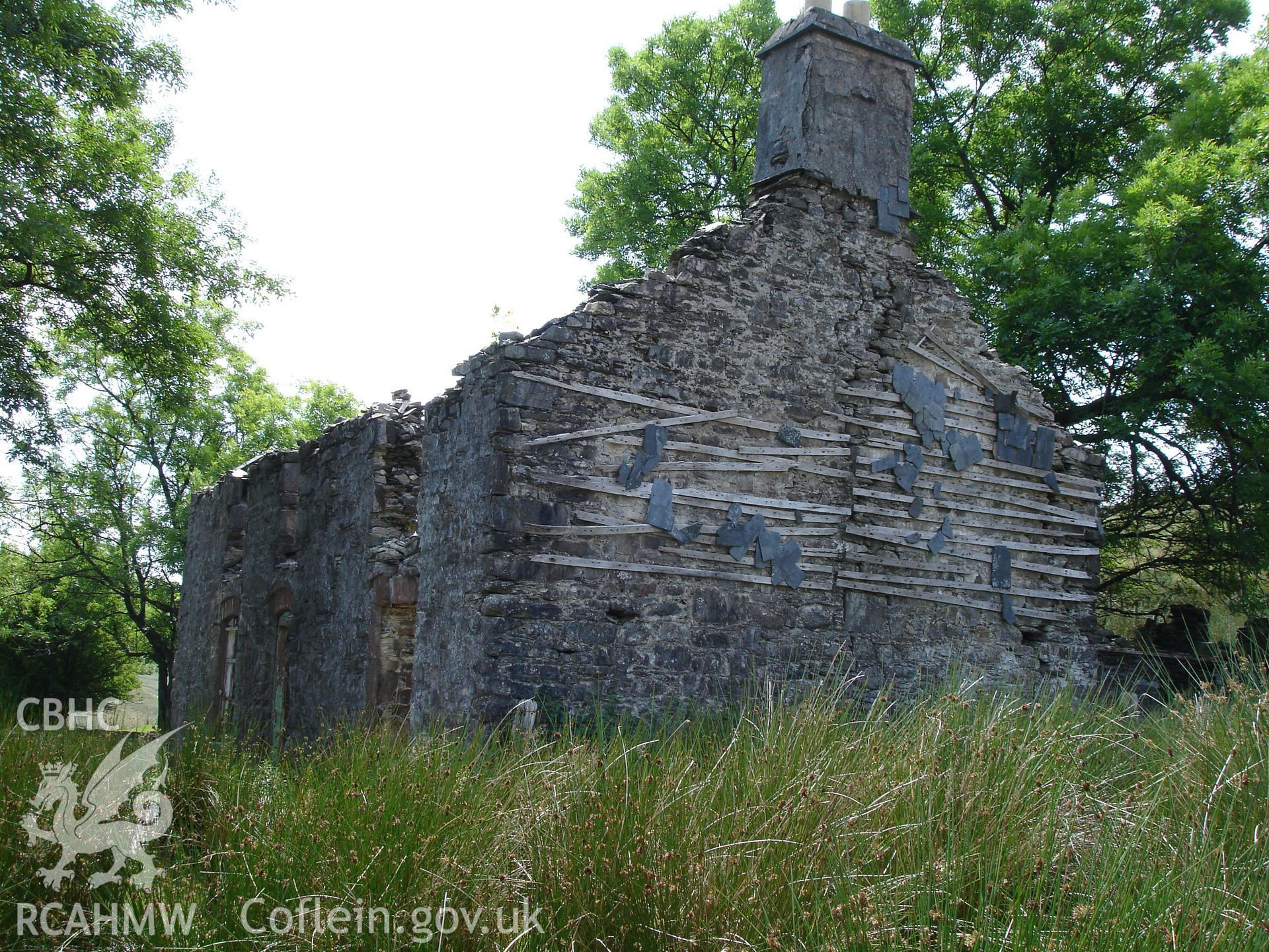 Digital colour photograph of Bugeilyn Farmhouse taken on 19/07/2006 by R.P. Sambrook during the Plynlimon Glaslyn South Upland survey undertaken by Trysor.