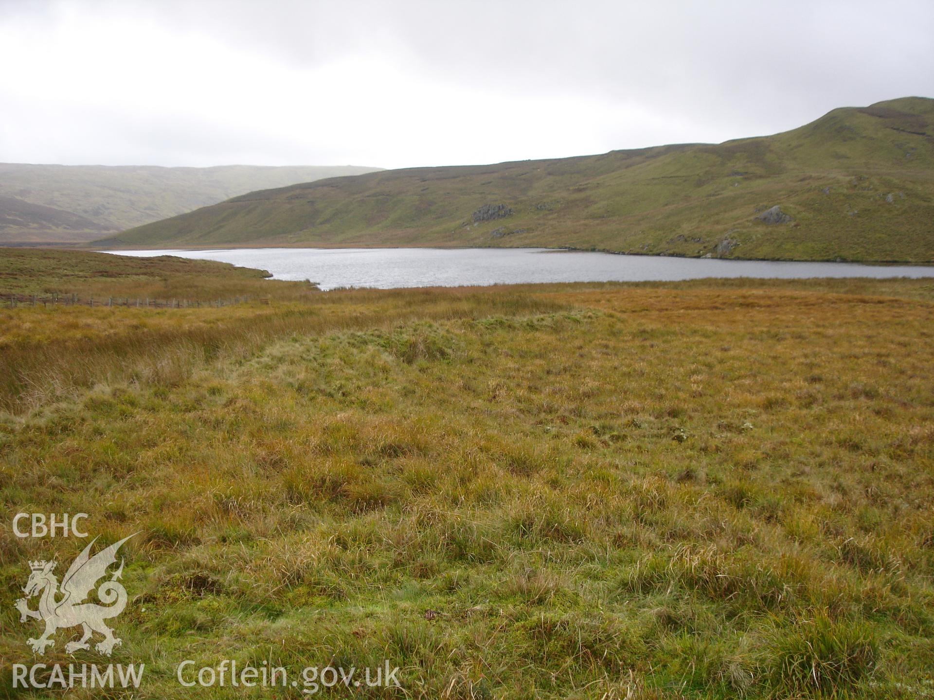 Digital colour photograph of Bugeilyn earthwork bank II taken on 12/10/2006 by R.P. Sambrook during the Plynlimon Glaslyn South Upland survey undertaken by Trysor.