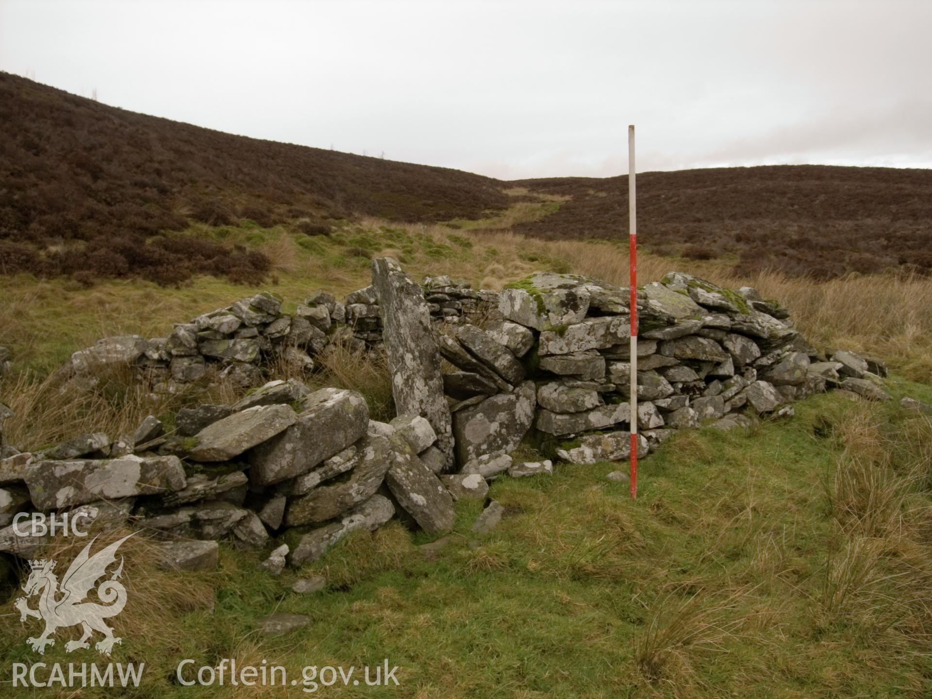 view looking NE of entrance in N wall.